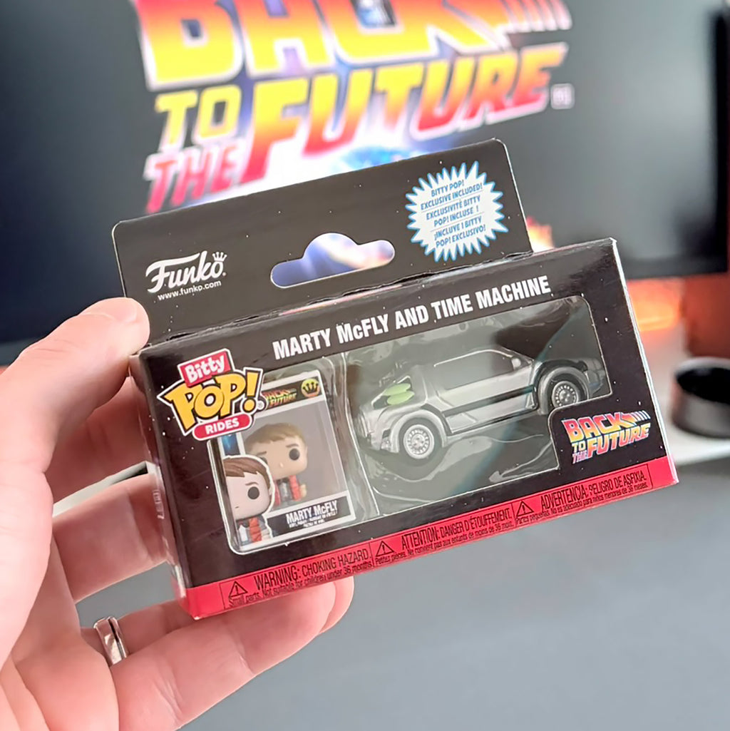 Zdjęcie produktu Powrót do przyszłości - Zestaw figurek Funko Bitty Pop z wehikułem czasu