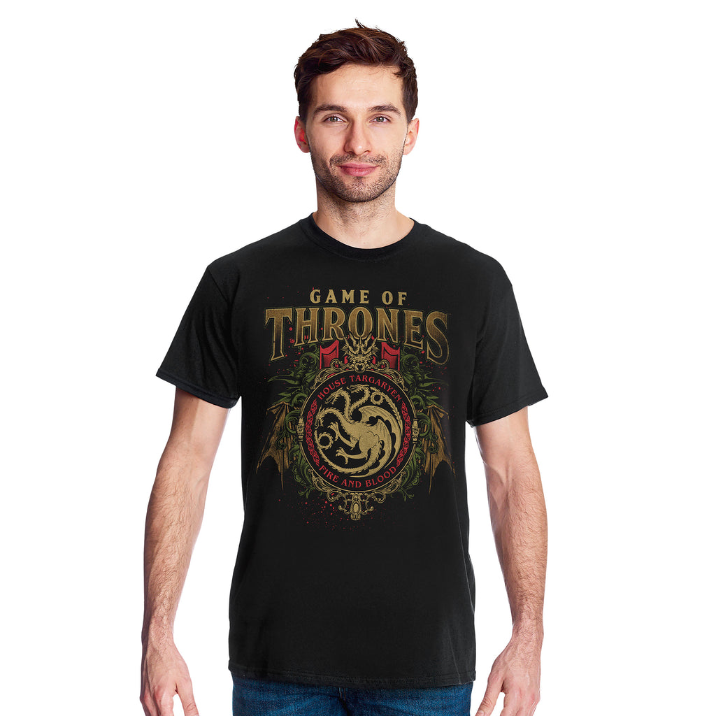 Zdjęcie produktu Game of Thrones - Koszulka Targaryen Ornaments czarna