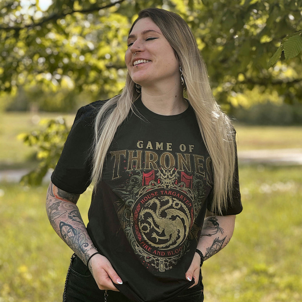 Zdjęcie produktu Game of Thrones - Koszulka Targaryen Ornaments czarna