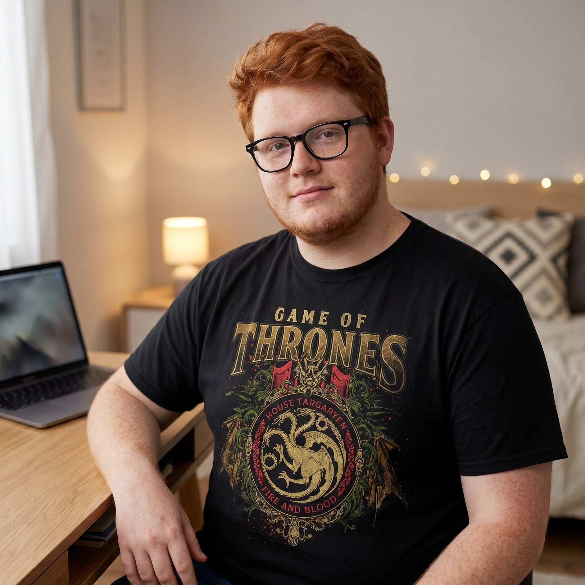Zdjęcie produktu Game of Thrones - Koszulka Targaryen Ornaments czarna