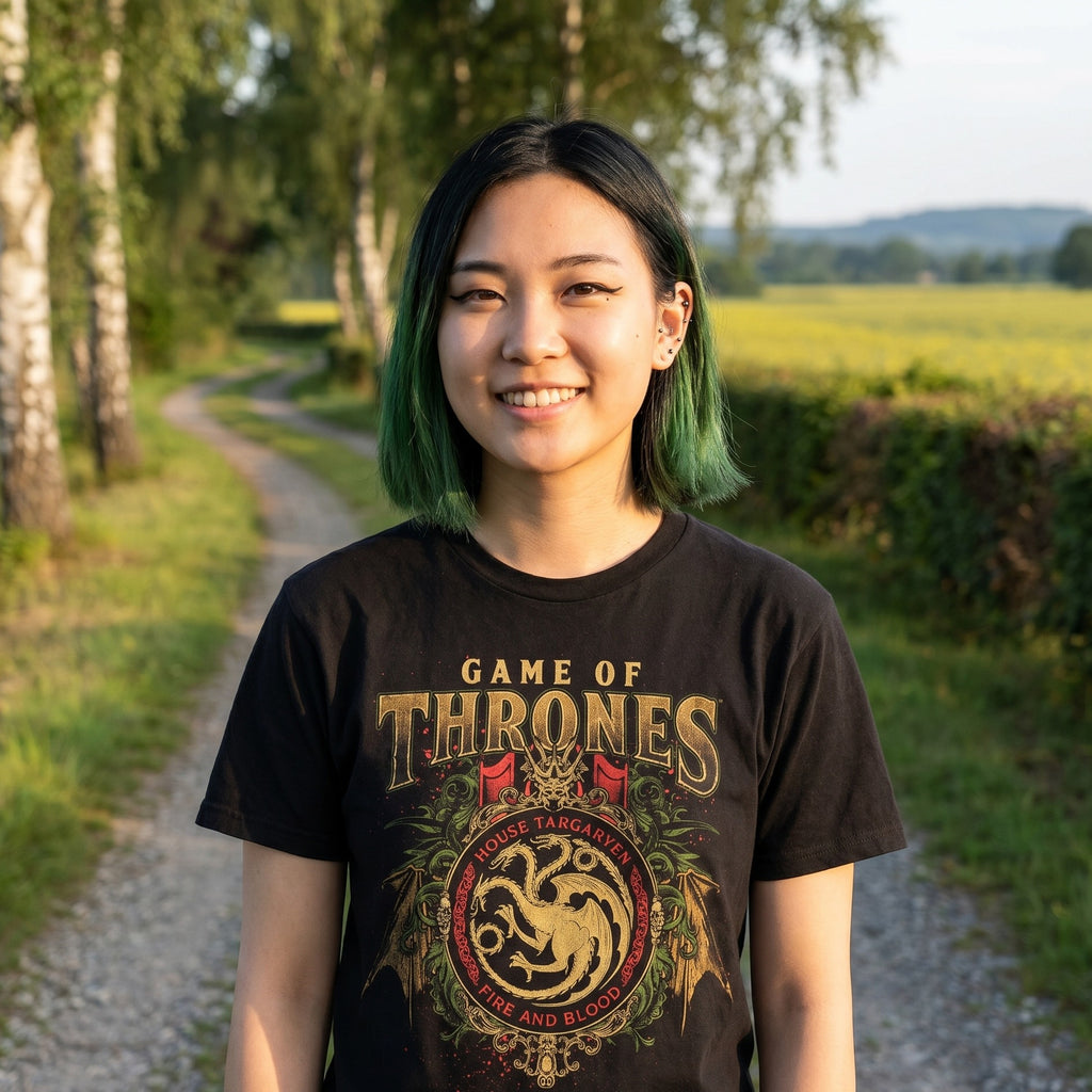 Zdjęcie produktu Game of Thrones - Koszulka Targaryen Ornaments czarna
