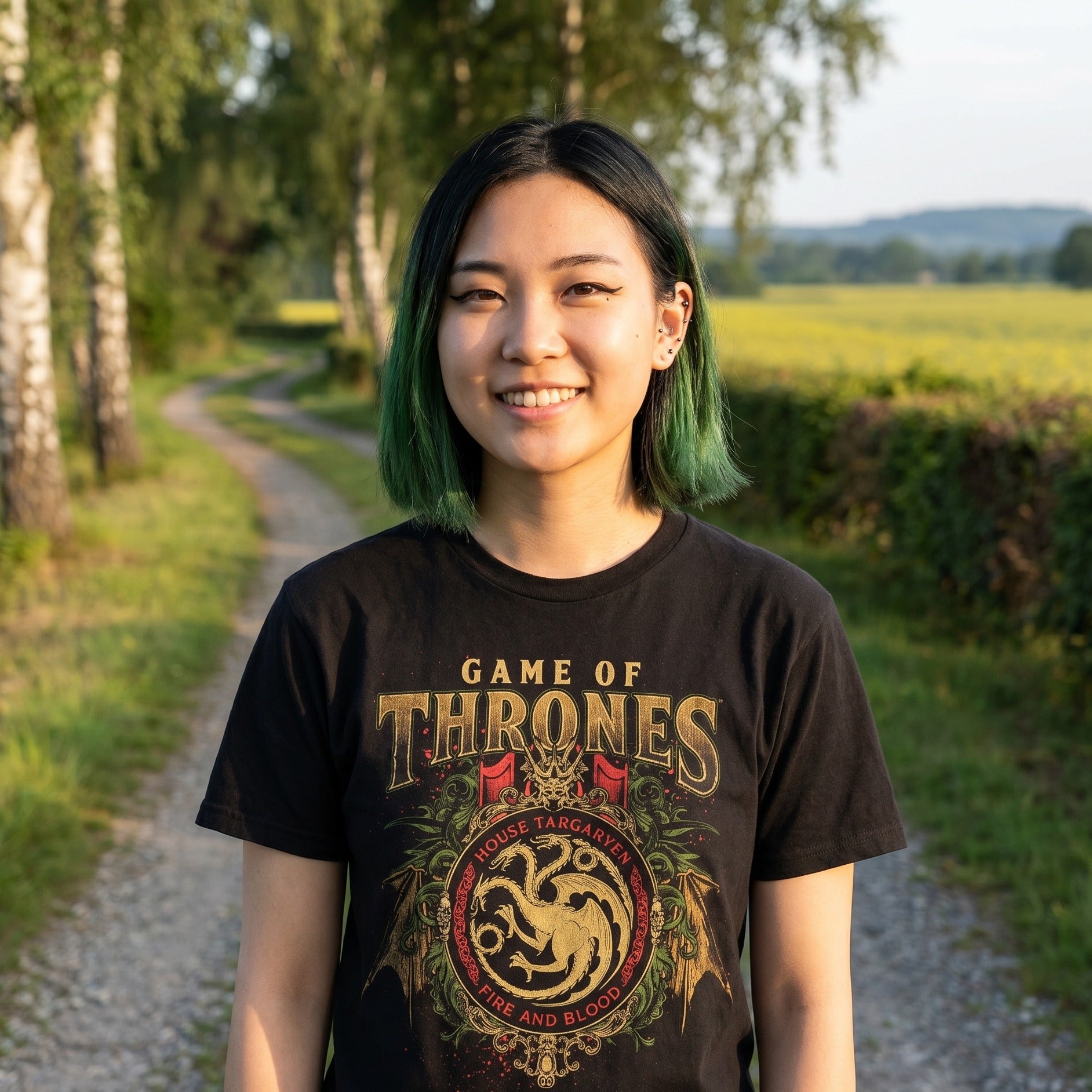 Zdjęcie produktu Game of Thrones - Koszulka Targaryen Ornaments czarna