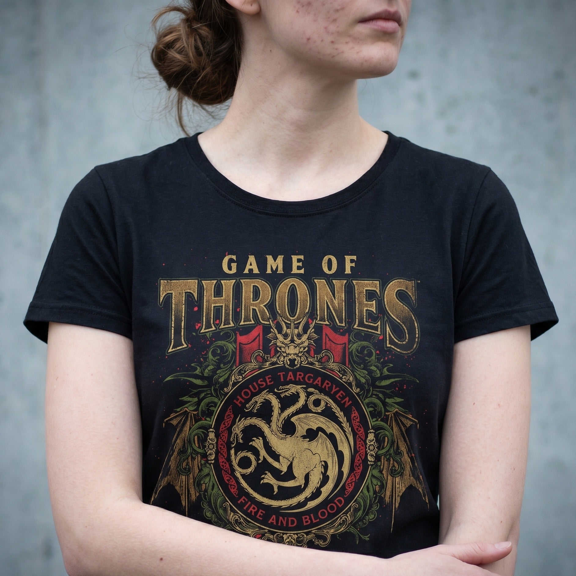 Zdjęcie produktu Game of Thrones - Koszulka Targaryen Ornaments czarna