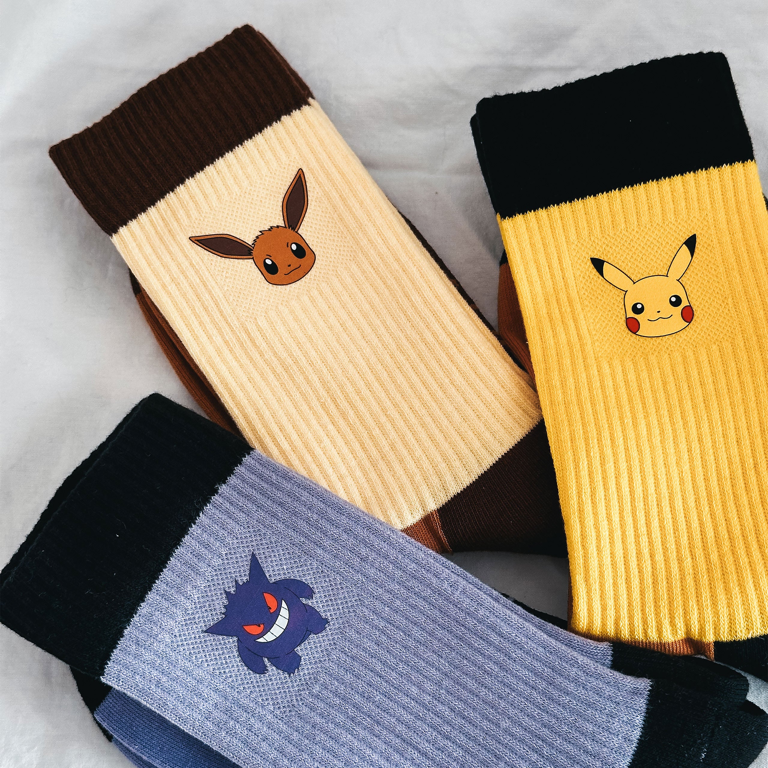 Zdjęcie produktu Pokemon - Skarpetki 3-pak z Pikachu, Eevee i Gengar