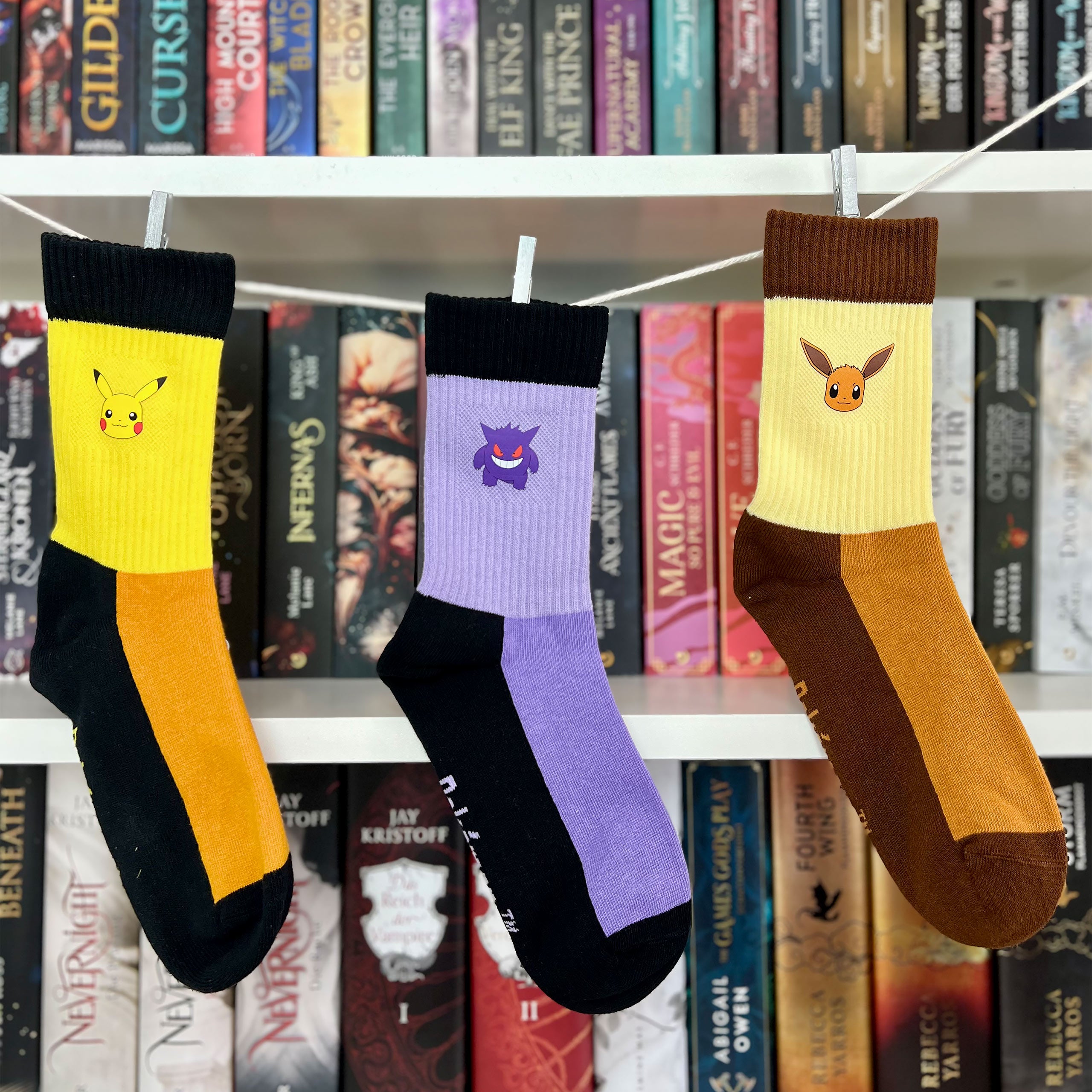 Zdjęcie produktu Pokemon - Skarpetki 3-pak z Pikachu, Eevee i Gengar