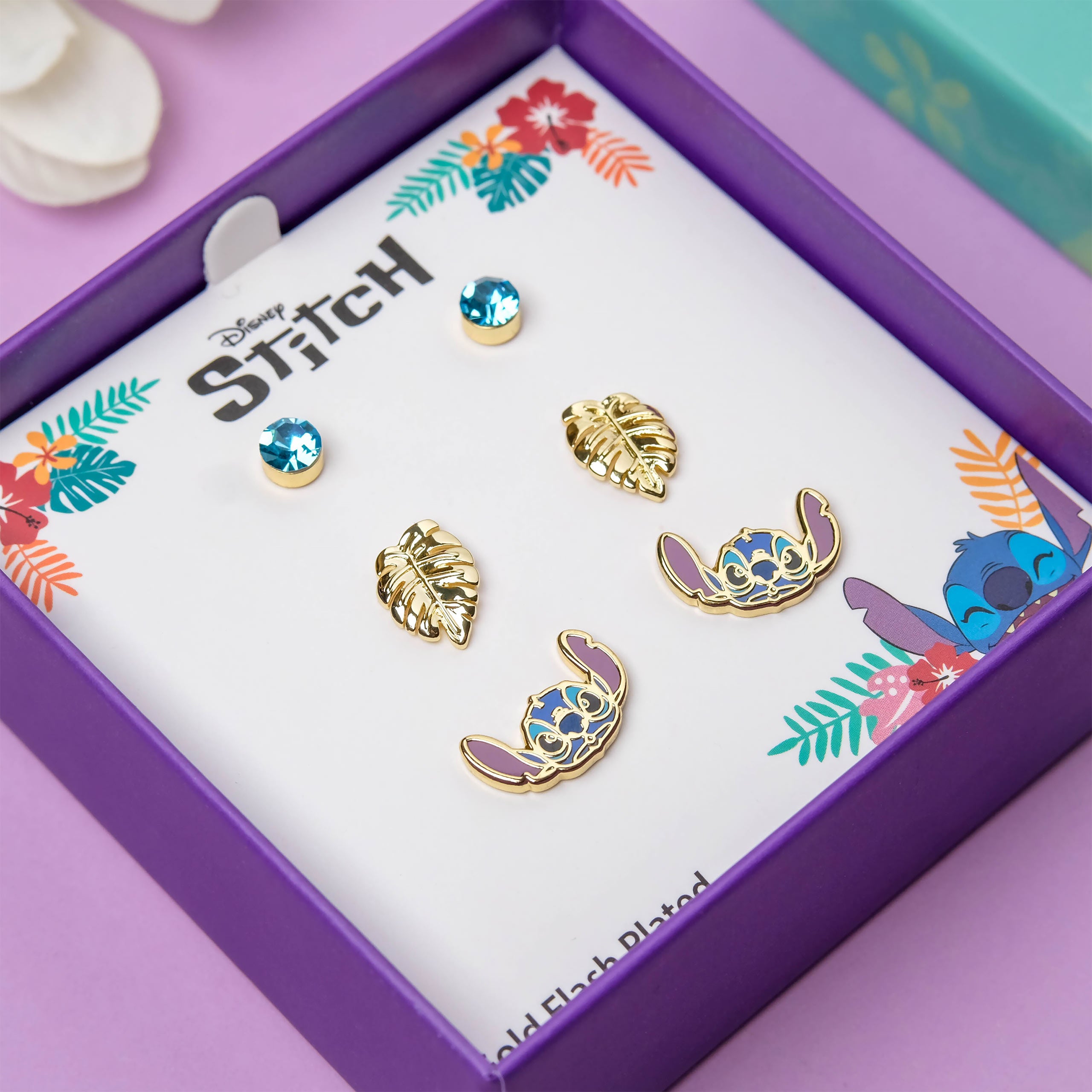 Zdjęcie produktu Kolczyki Stitch 3-częściowy zestaw prezentowy - Lilo & Stitch