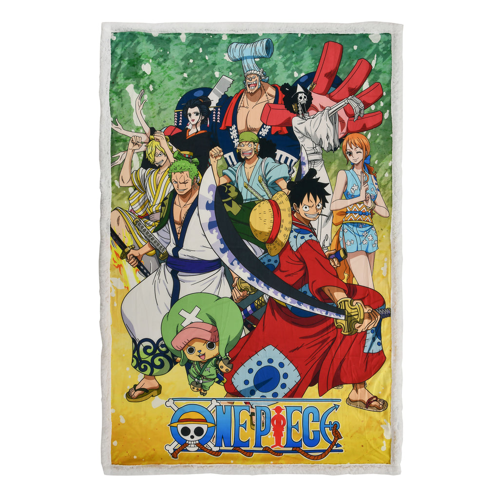Zdjęcie produktu One Piece - Grupa koc z pluszowym futerkiem