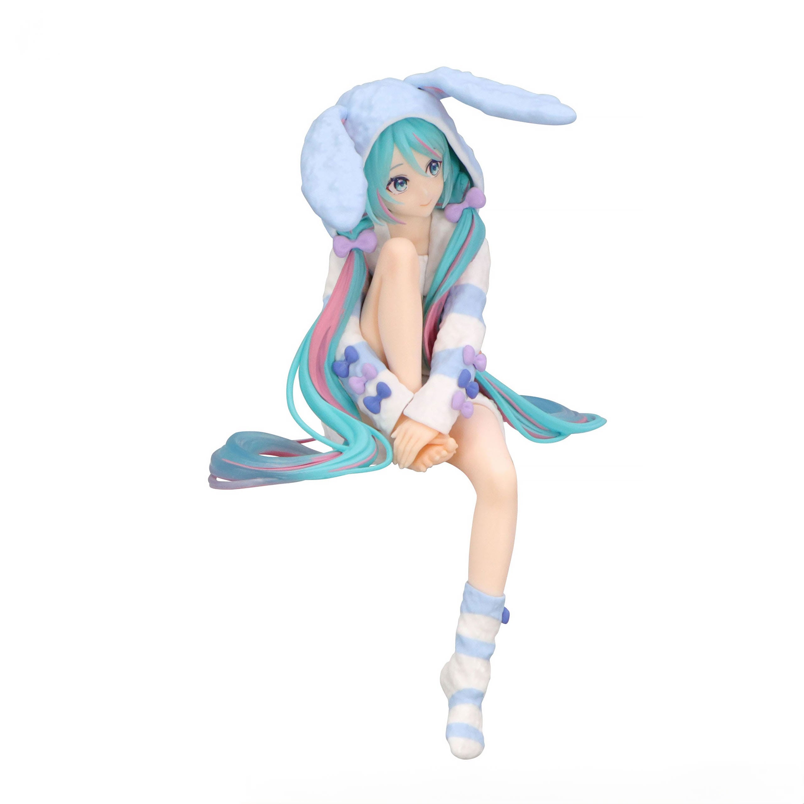 Product image Hatsune Miku - Miku Rabbit Ear Hood Pajama Blue Noodle Stopper Figure