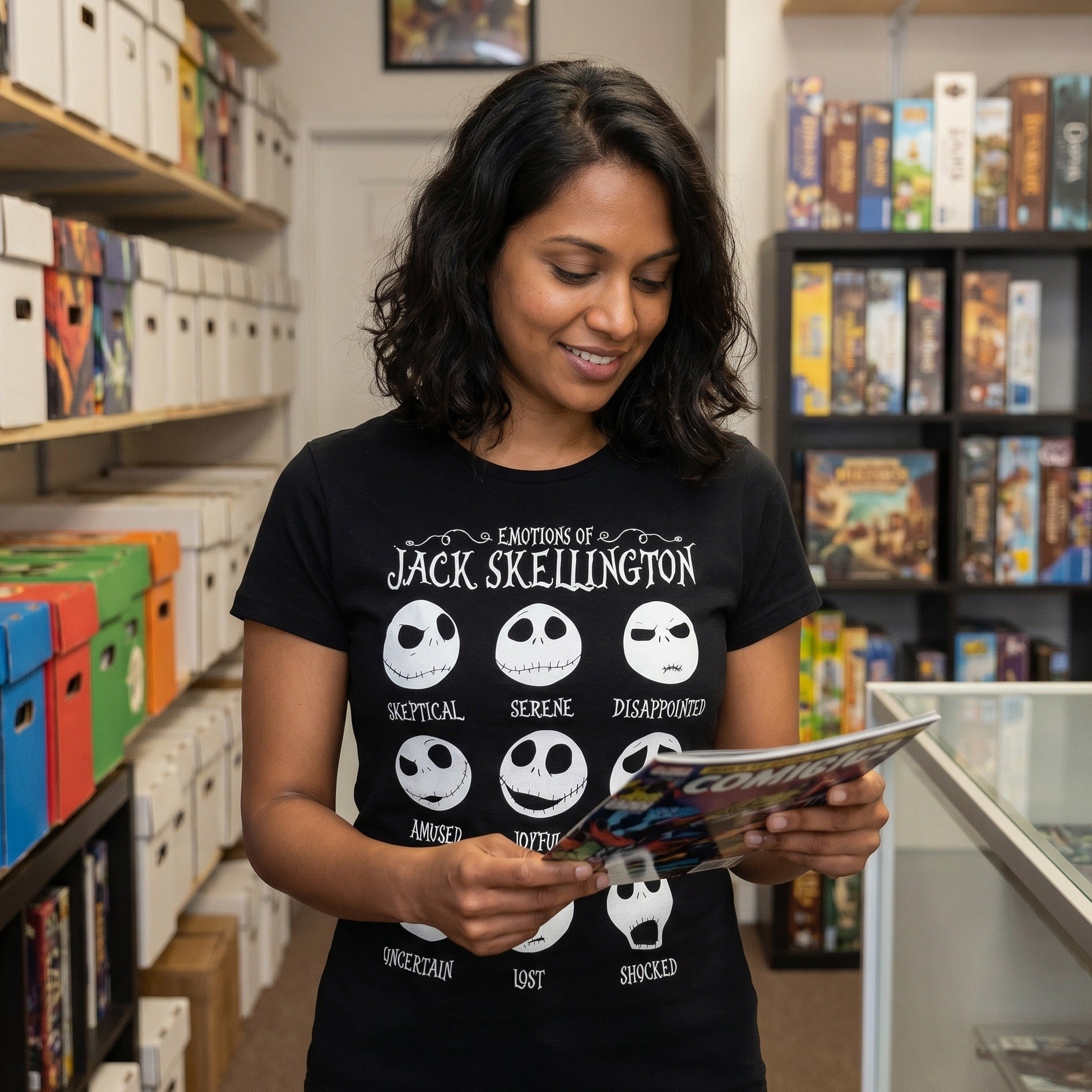 Zdjęcie produktu Nightmare Before Christmas - Jack Emotions T-Shirt damskie czarne