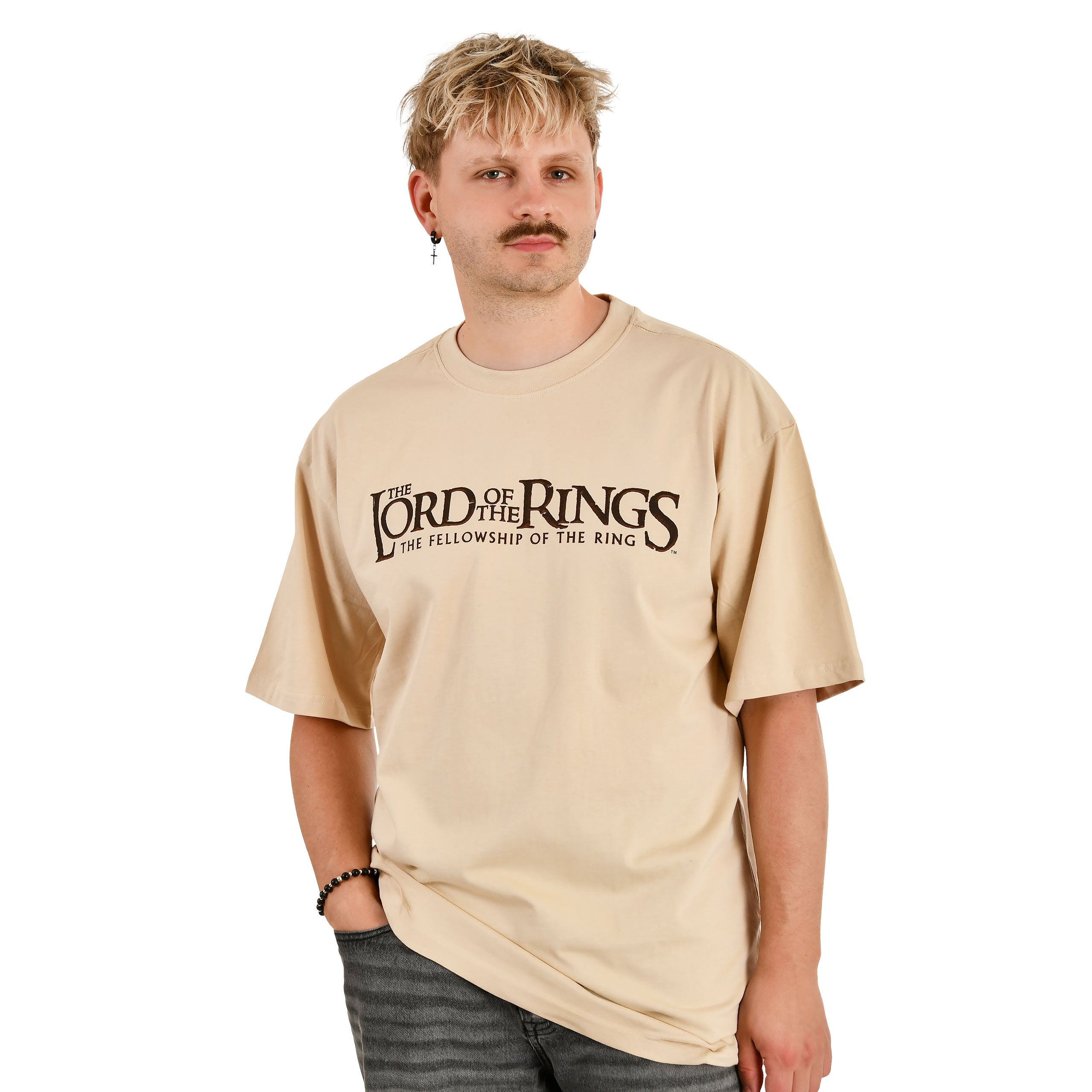 Zdjęcie produktu Władca Pierścieni - Drużyna Rohan i Gondor Oversize T-Shirt beżowy