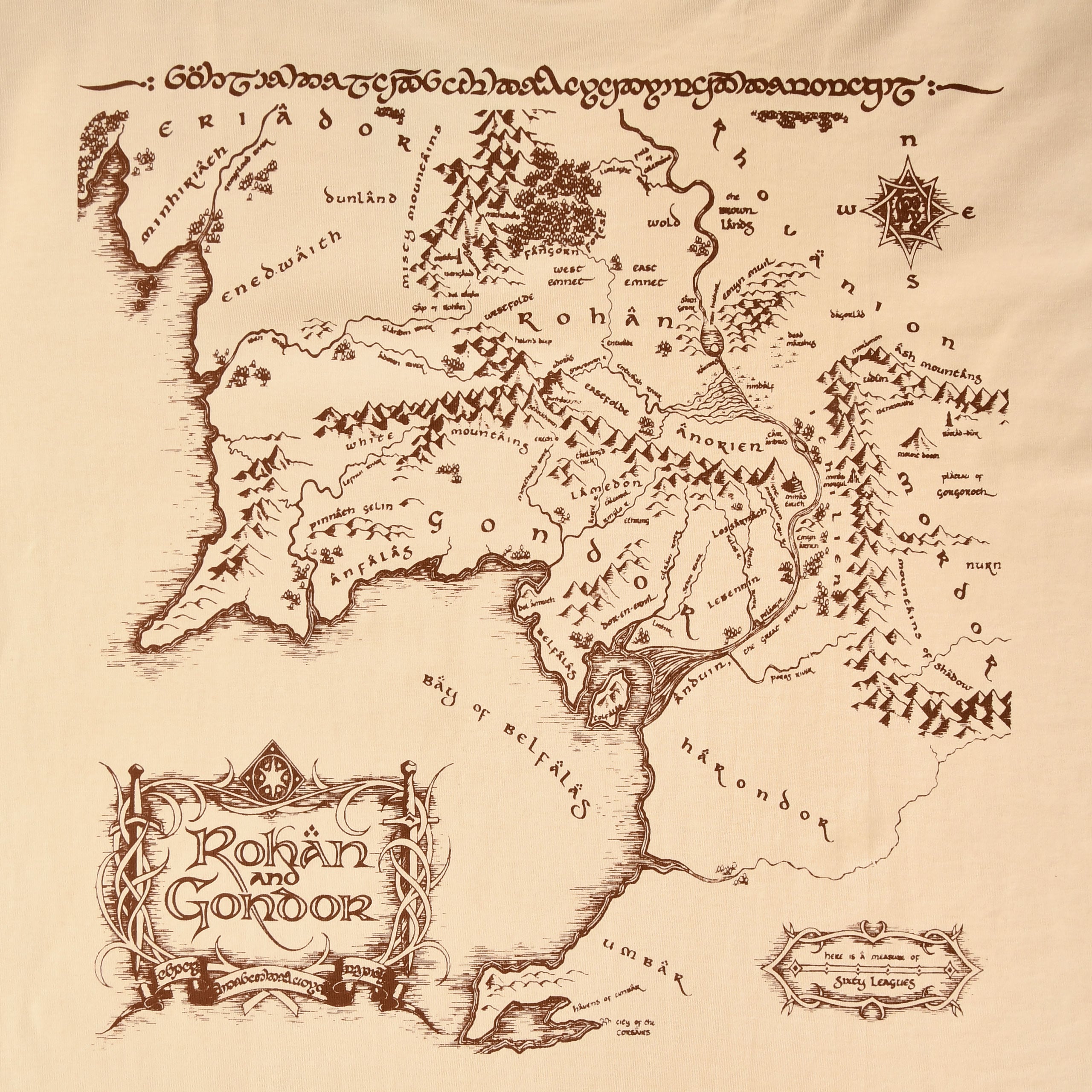 Zdjęcie produktu Władca Pierścieni - Drużyna Rohan i Gondor Oversize T-Shirt beżowy