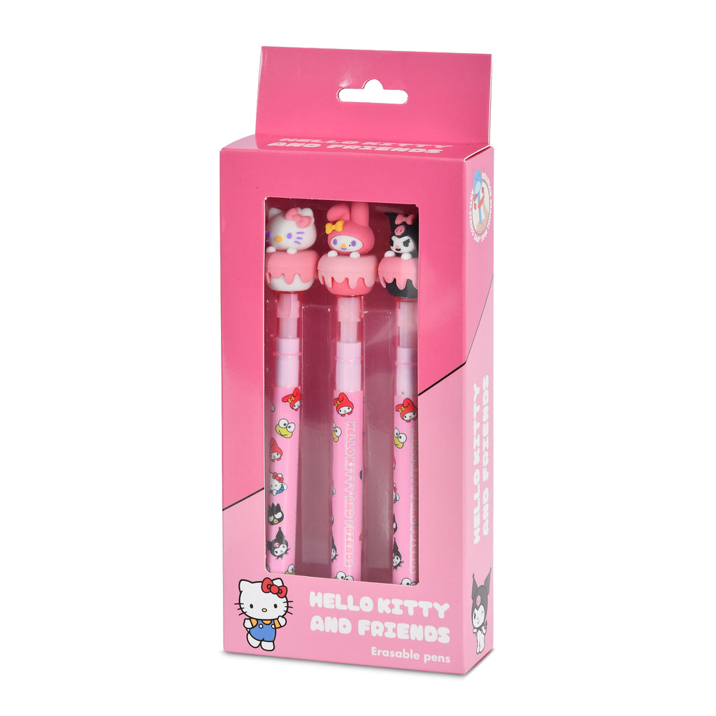 Zdjęcie produktu Sanrio - Hello Kitty and Friends długopisy wymazywalne, zestaw 3 szt.
