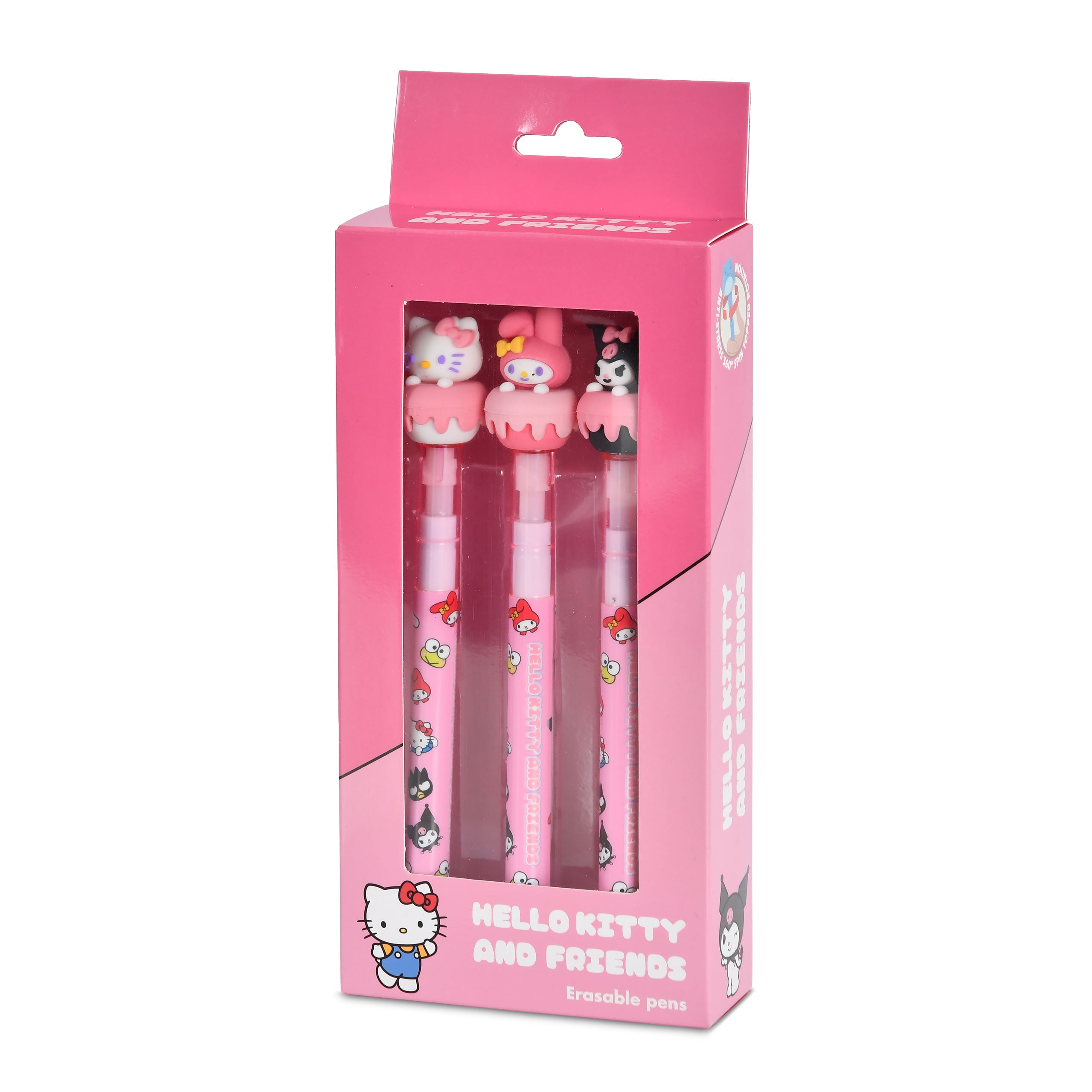 Zdjęcie produktu Sanrio - Hello Kitty and Friends długopisy wymazywalne, zestaw 3 szt.