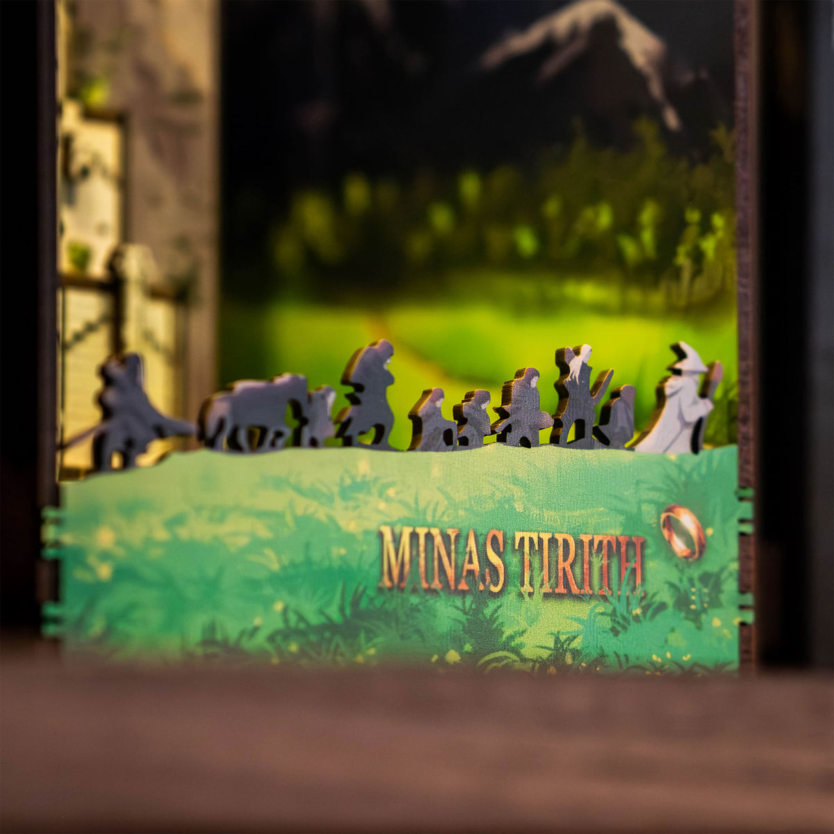 Zdjęcie produktu Władca Pierścieni - Minas Tirith Book Nook drewniany zestaw modelarski