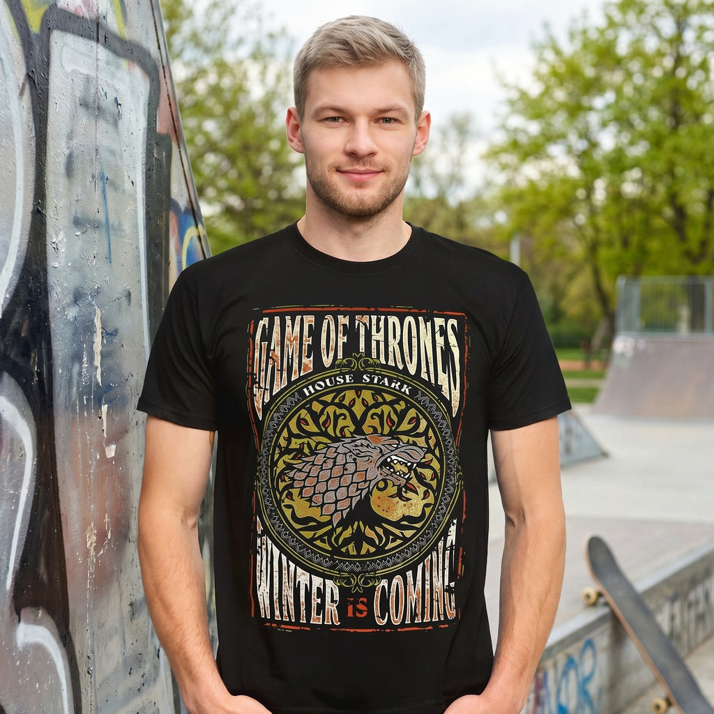 Zdjęcie produktu Gra o Tron - Winter is Coming T-Shirt czarne