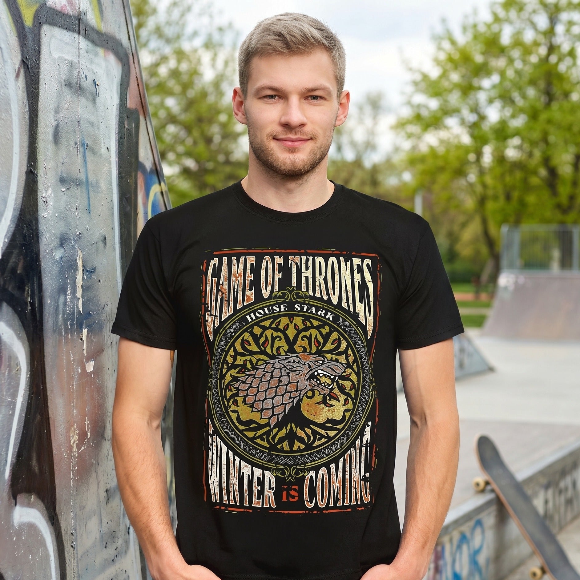 Zdjęcie produktu Gra o Tron - Winter is Coming T-Shirt czarne
