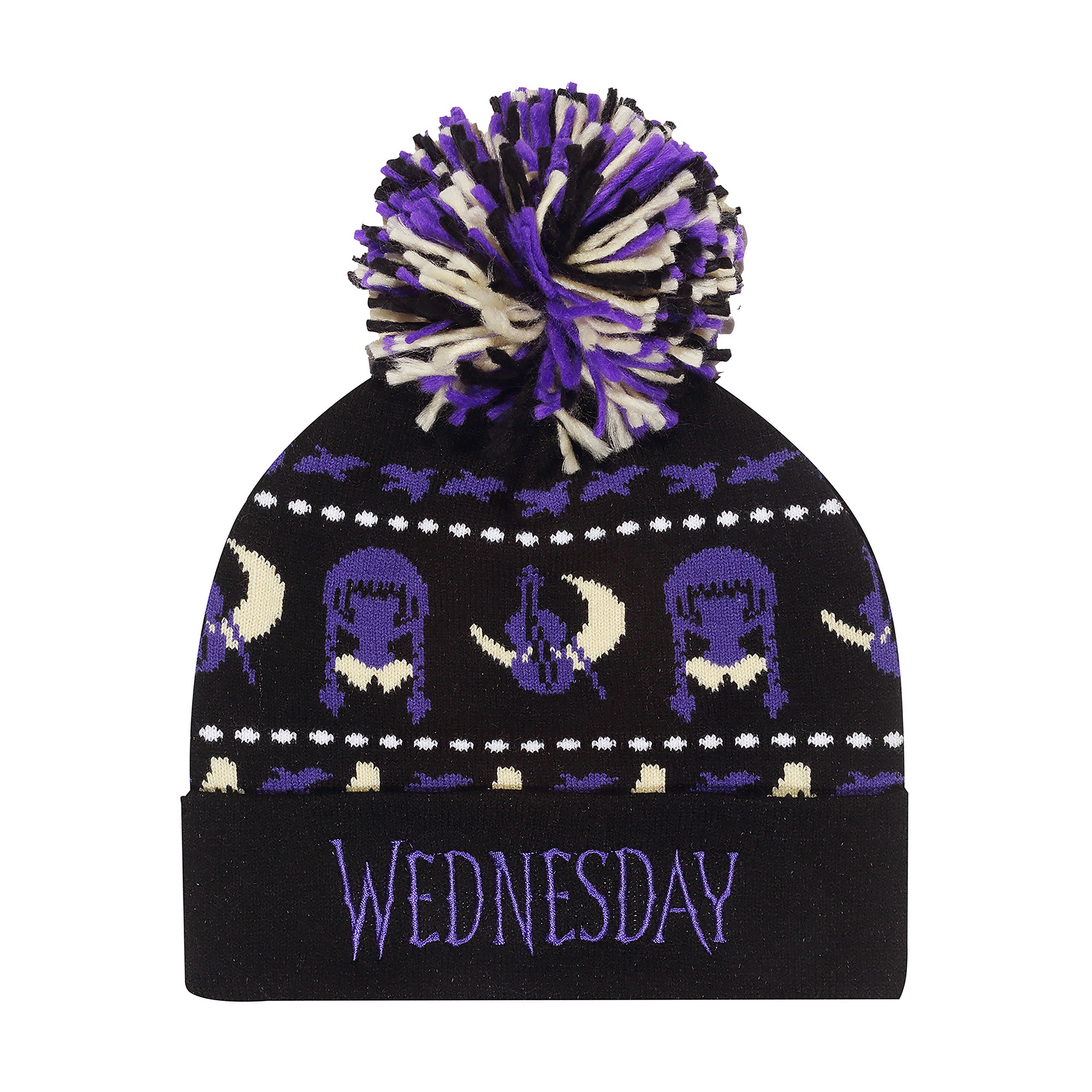 Zdjęcie produktu Wednesday - Czapka Midnight z pomponem
