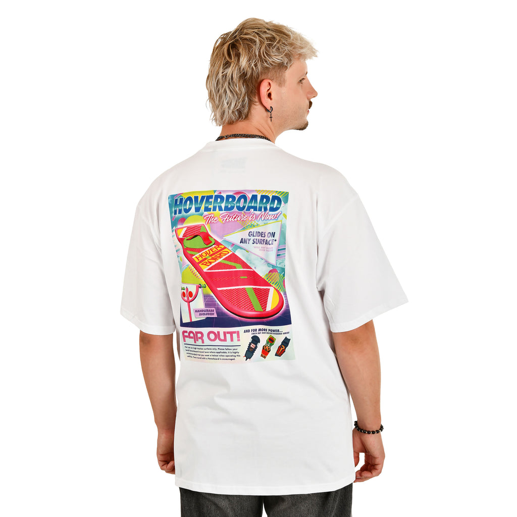Zdjęcie produktu Powrót do Przyszłości - Oversize T-Shirt Hoverboard Białe