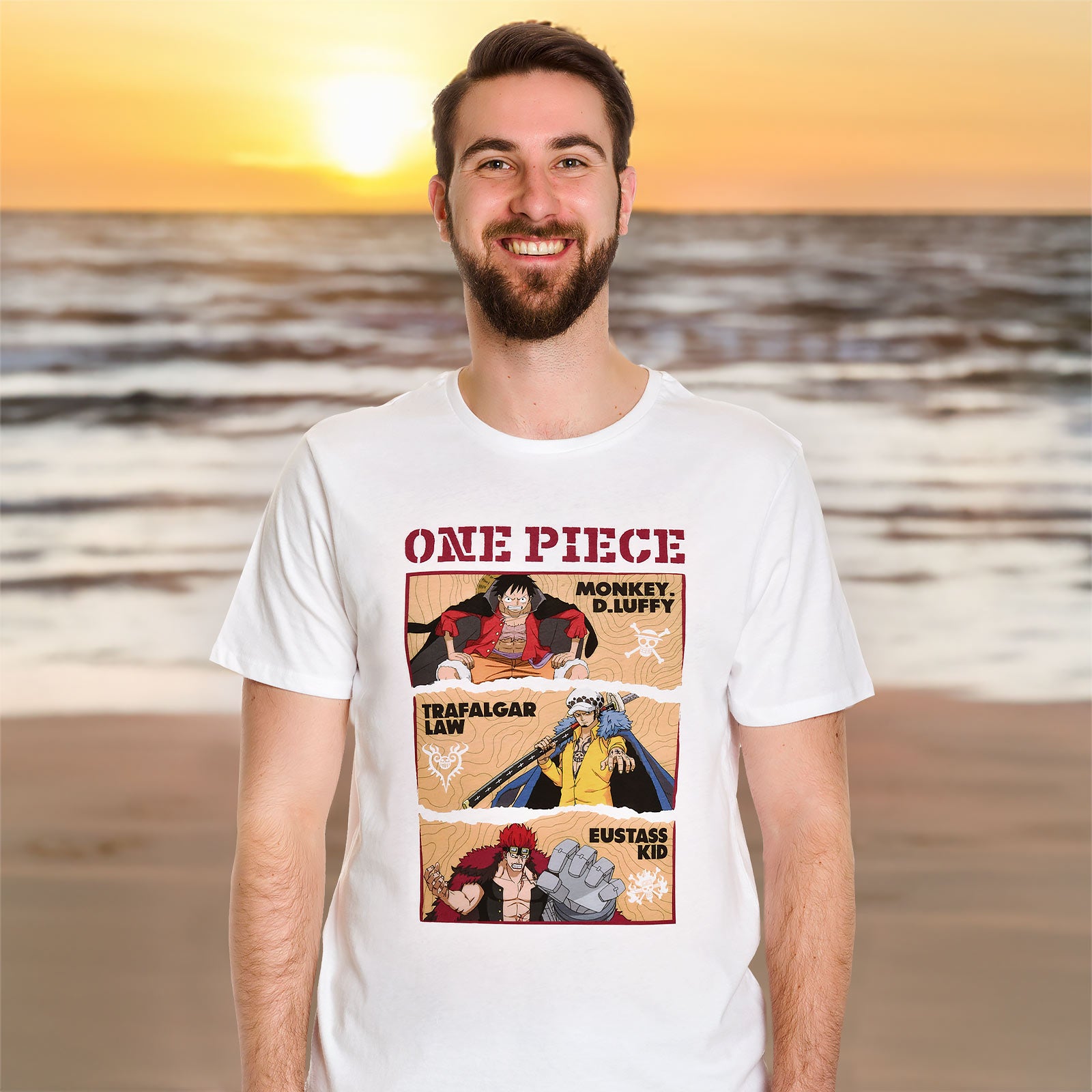 Zdjęcie produktu One Piece - Koszulka z postaciami biała