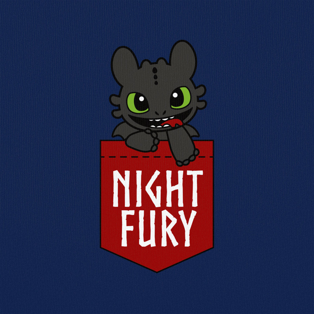 Zdjęcie produktu Jak wytresować smoka - T-shirt Night Fury Pocket niebieski