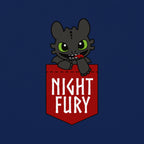 Zdjęcie produktu Jak wytresować smoka - T-shirt Night Fury Pocket niebieski