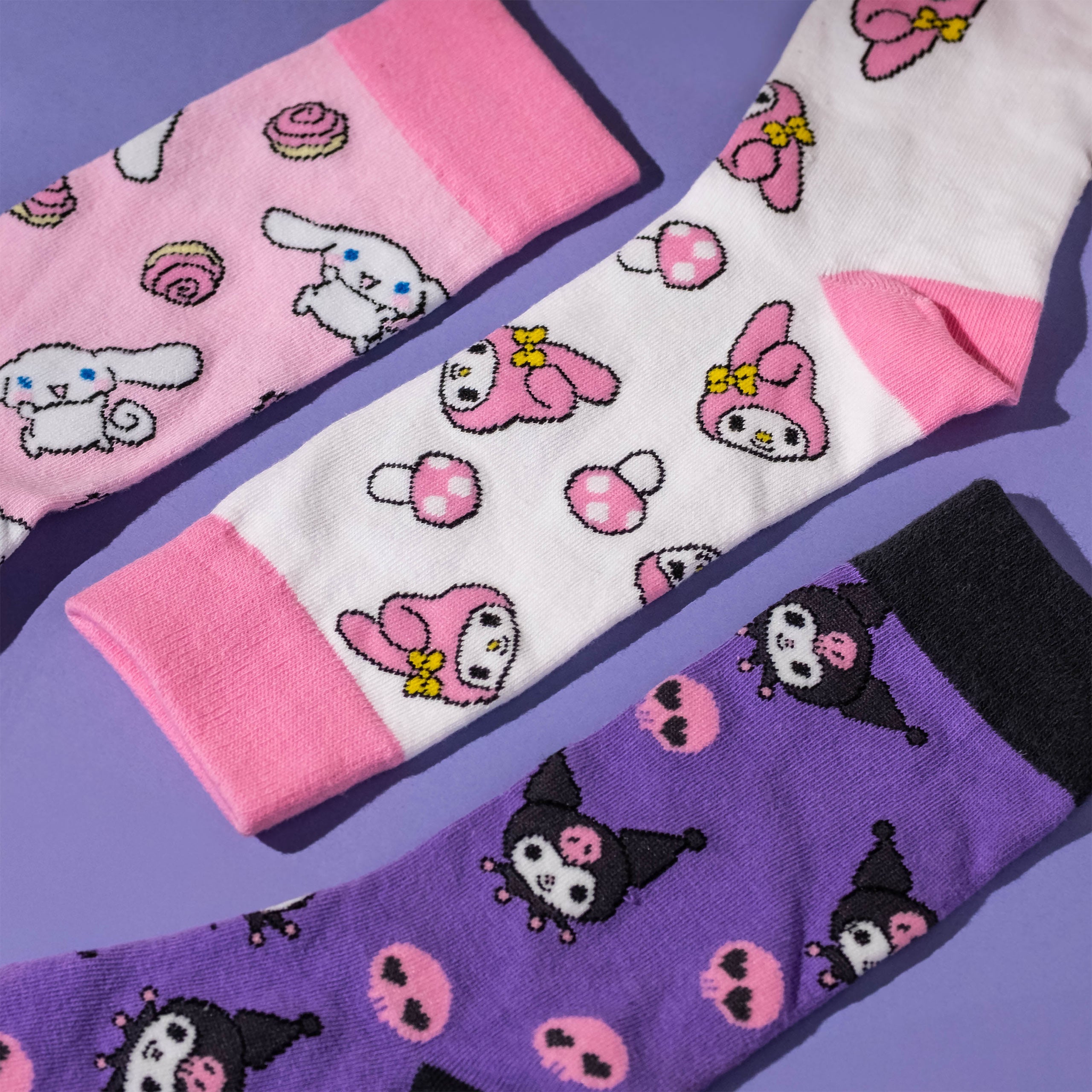 Zdjęcie produktu Sanrio - Hello Kitty and Friends zestaw 3 par skarpetek w pudełku prezentowym