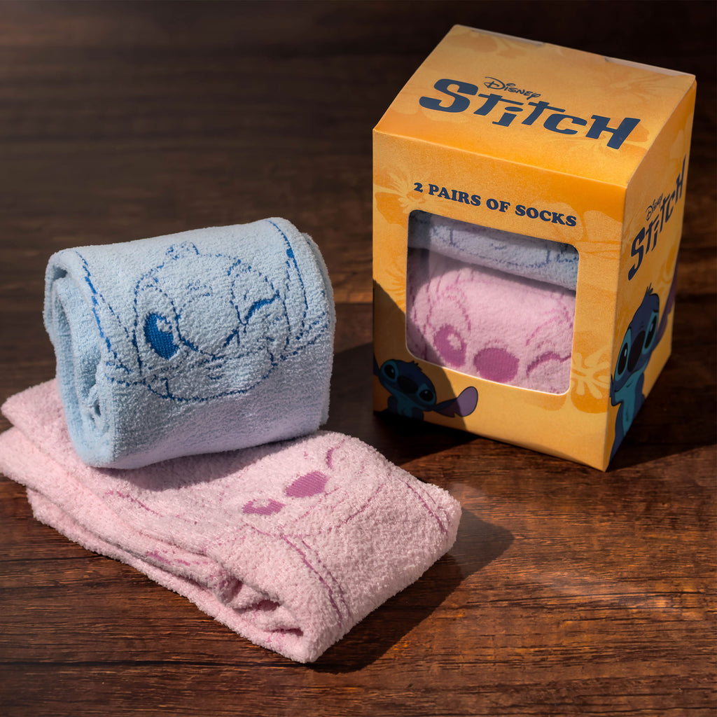 Zdjęcie produktu Zestaw skarpetek Stitch i Angel 2-pak w pudełku prezentowym - Lilo & Stitch