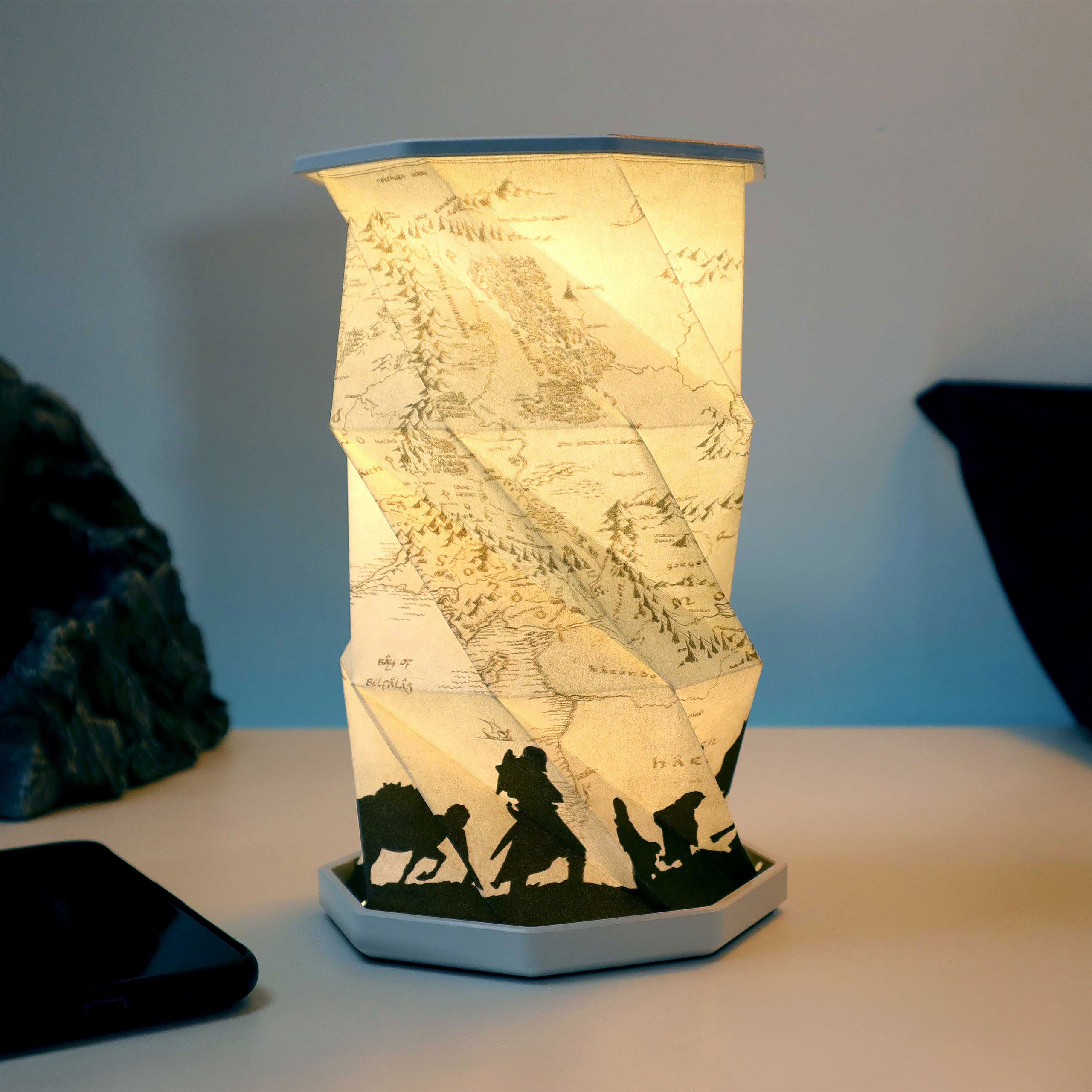 Zdjęcie produktu Władca Pierścieni - Składana lampa z mapą Śródziemia