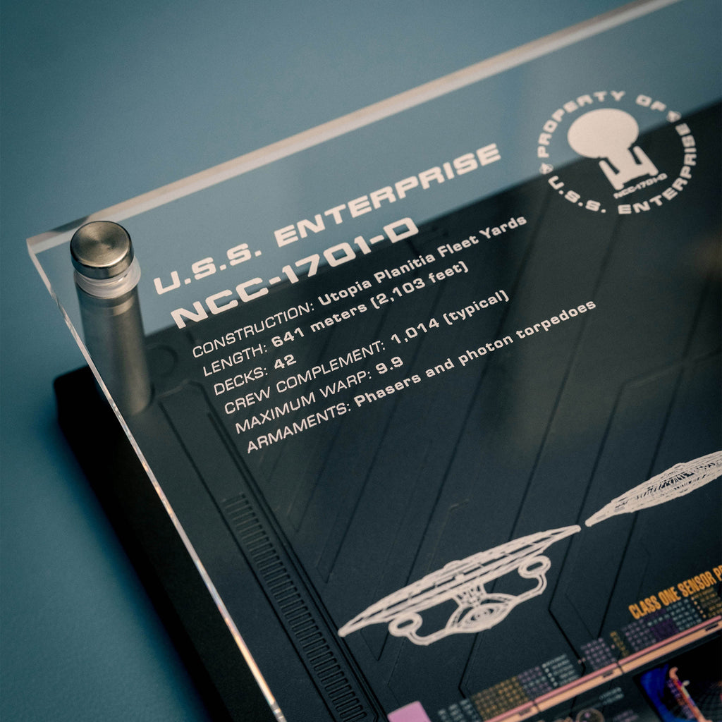 Zdjęcie produktu Tablica ścienna Enterprise NCC-1701-D z repliką modelu - Star Trek