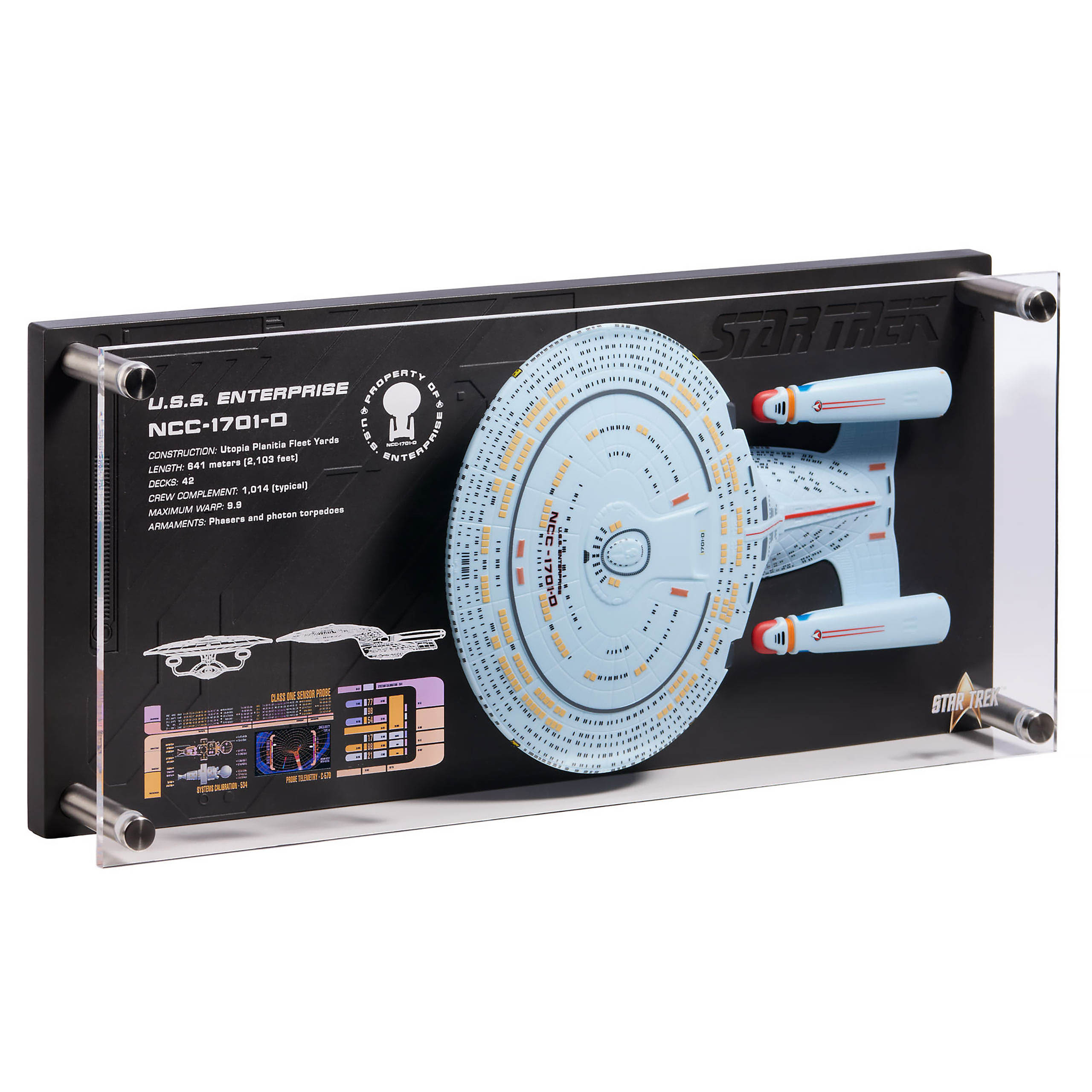 Zdjęcie produktu Tablica ścienna Enterprise NCC-1701-D z repliką modelu - Star Trek