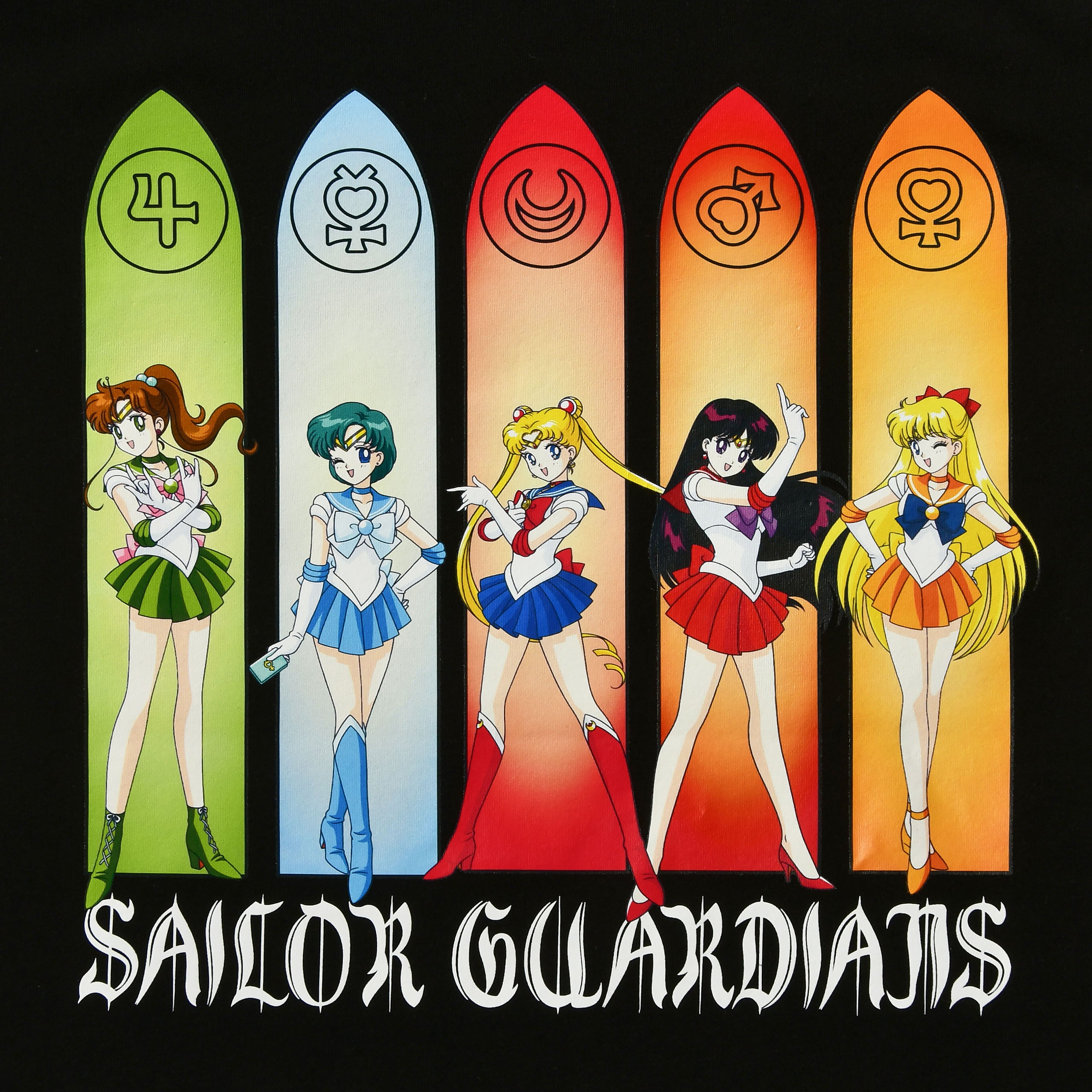 Zdjęcie produktu Sailor Moon - Sailor Guardians Inner Senshi T-shirt czarny