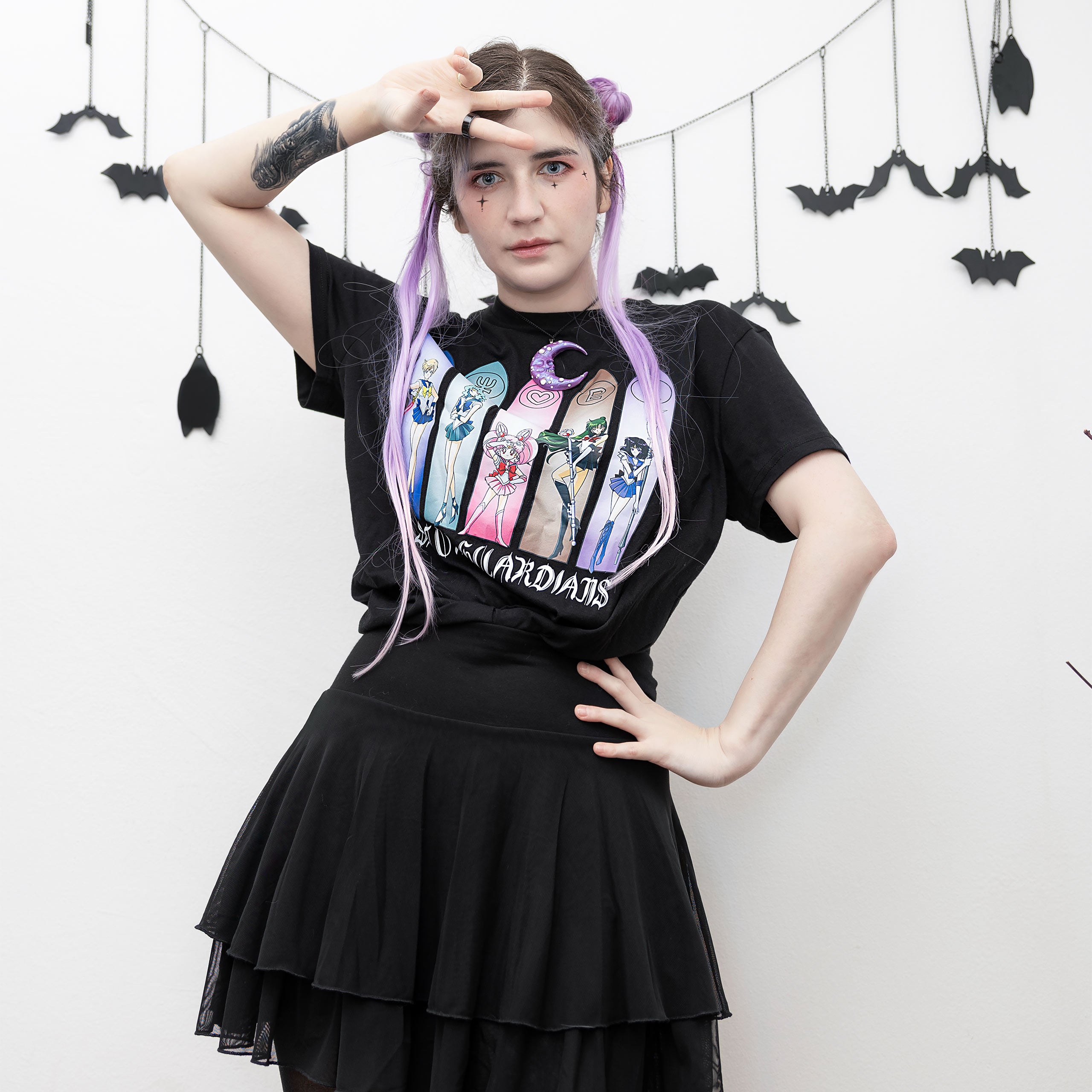 Zdjęcie produktu Sailor Moon - Sailor Guardians Outer Senshi czarna koszulka