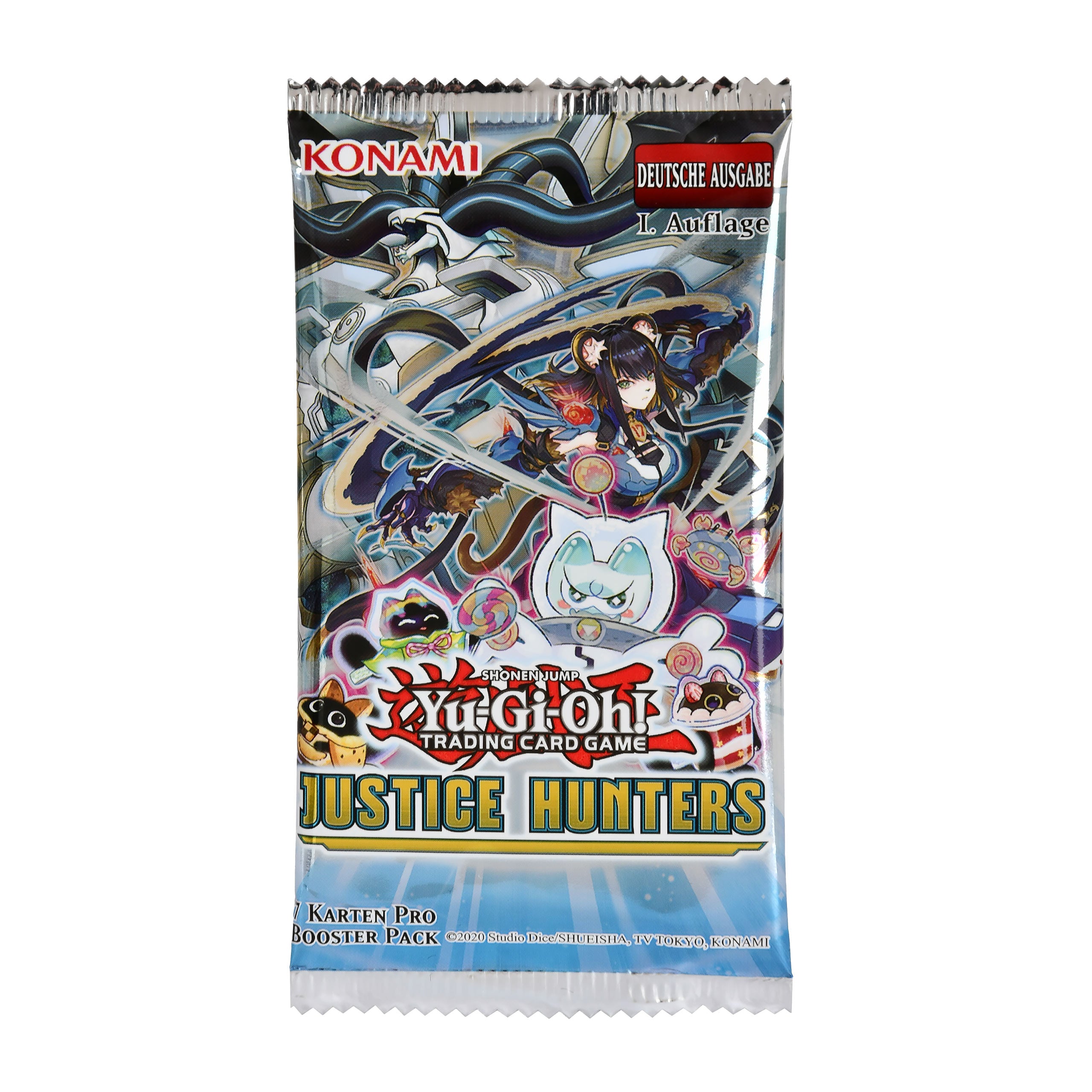 Zdjęcie produktu Yu-Gi-Oh! – Justice Hunters Booster z kartami kolekcjonerskimi wersja niemiecka