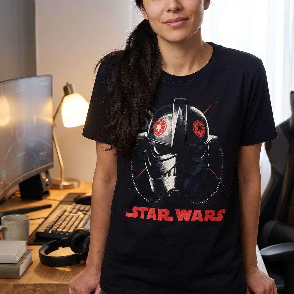 Zdjęcie produktu Star Wars - Andor T-shirt hełm TIE Avenger czarny