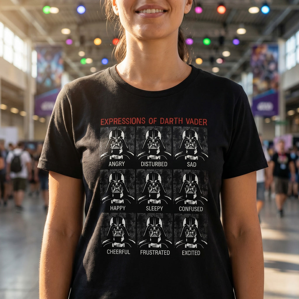 Zdjęcie produktu Star Wars - Vader Expressions czarny T-shirt