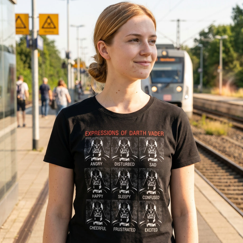 Zdjęcie produktu Star Wars - Vader Expressions czarny T-shirt