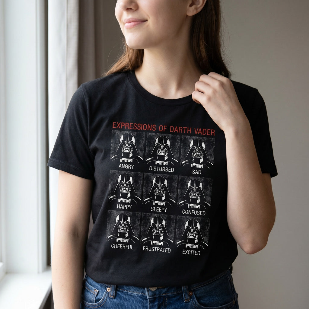 Zdjęcie produktu Star Wars - Vader Expressions czarny T-shirt