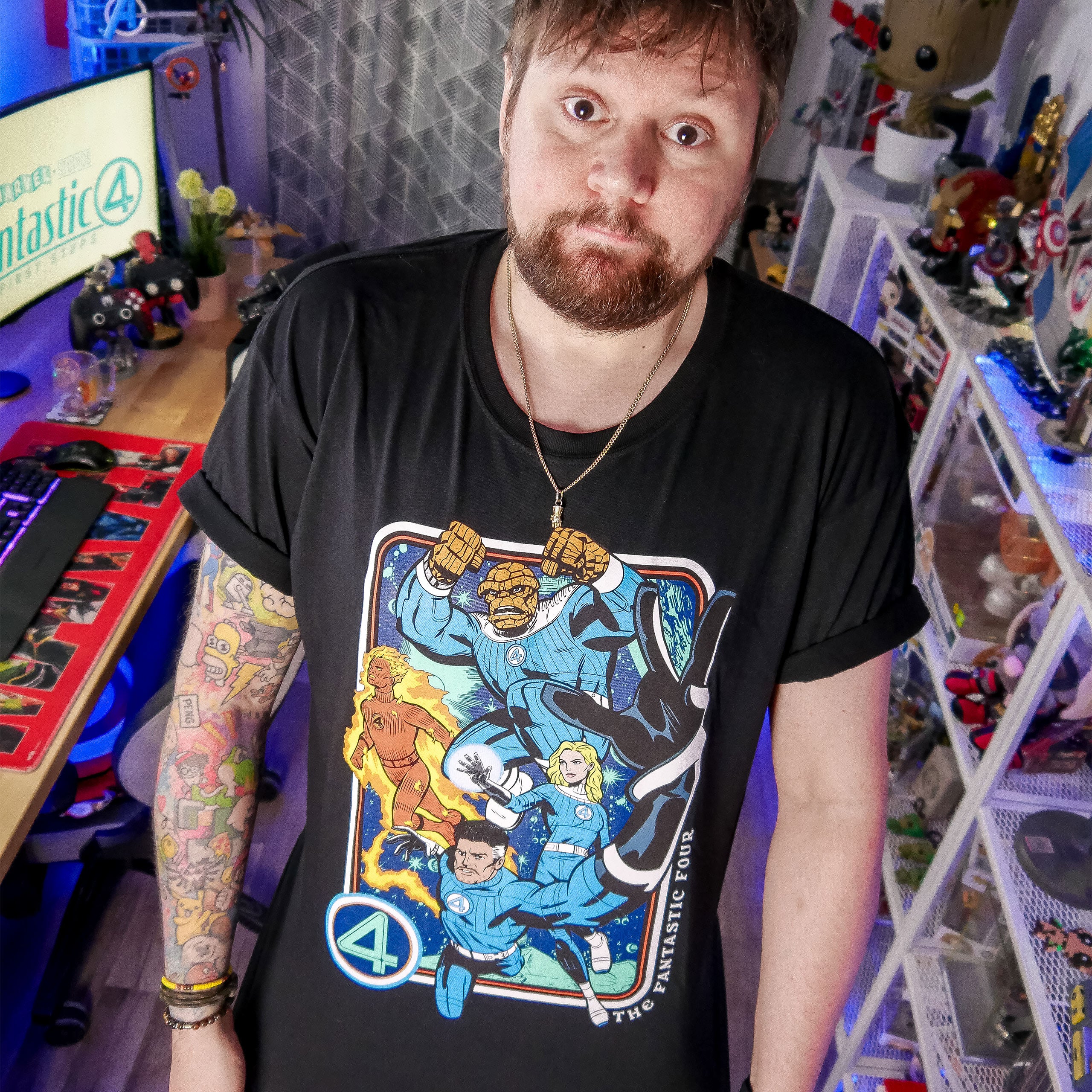 Zdjęcie produktu Fantastic Four - Koszulka z postaciami czarna