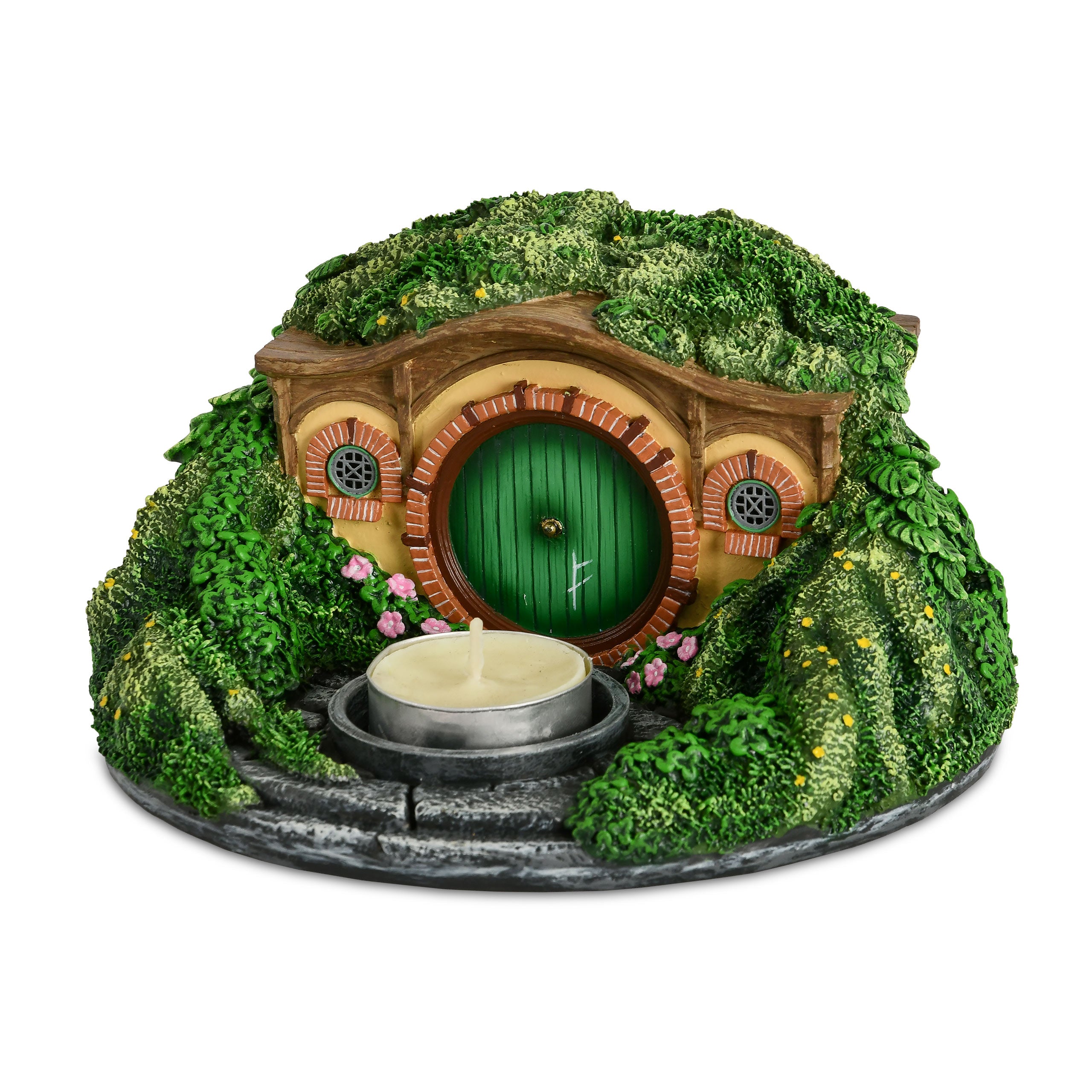 Zdjęcie produktu Władca Pierścieni - Świecznik na podgrzewacze diorama Nory Hobbita (Shire)