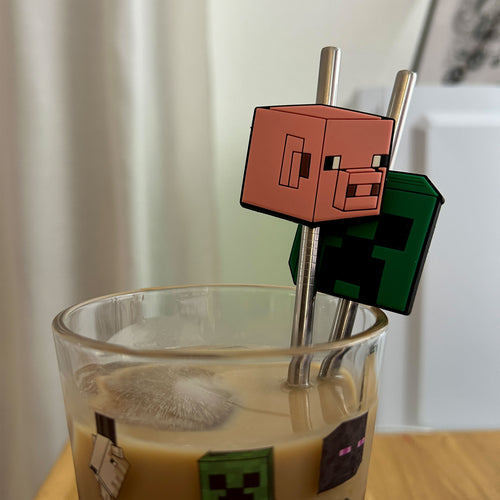Product image Minecraft - Characters Glass with 2 Straws