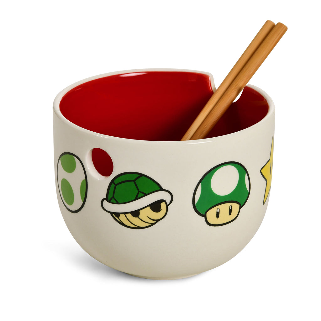 Zdjęcie produktu Super Mario - Miska Ramen z Symbolami i Pałeczkami