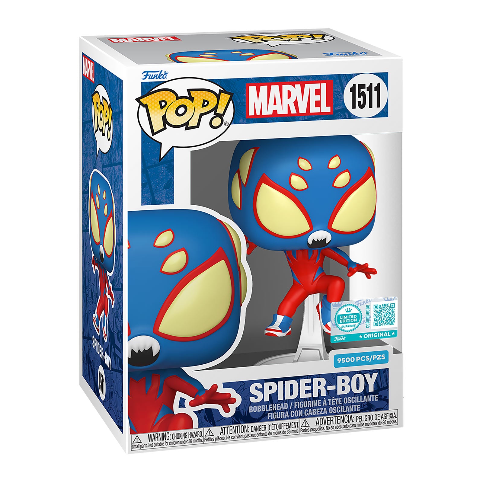 Zdjęcie produktu Spider-Man - Spider-Boy Figurka Funko Pop z Ruchomą Głową Limitowana Edycja Supreme