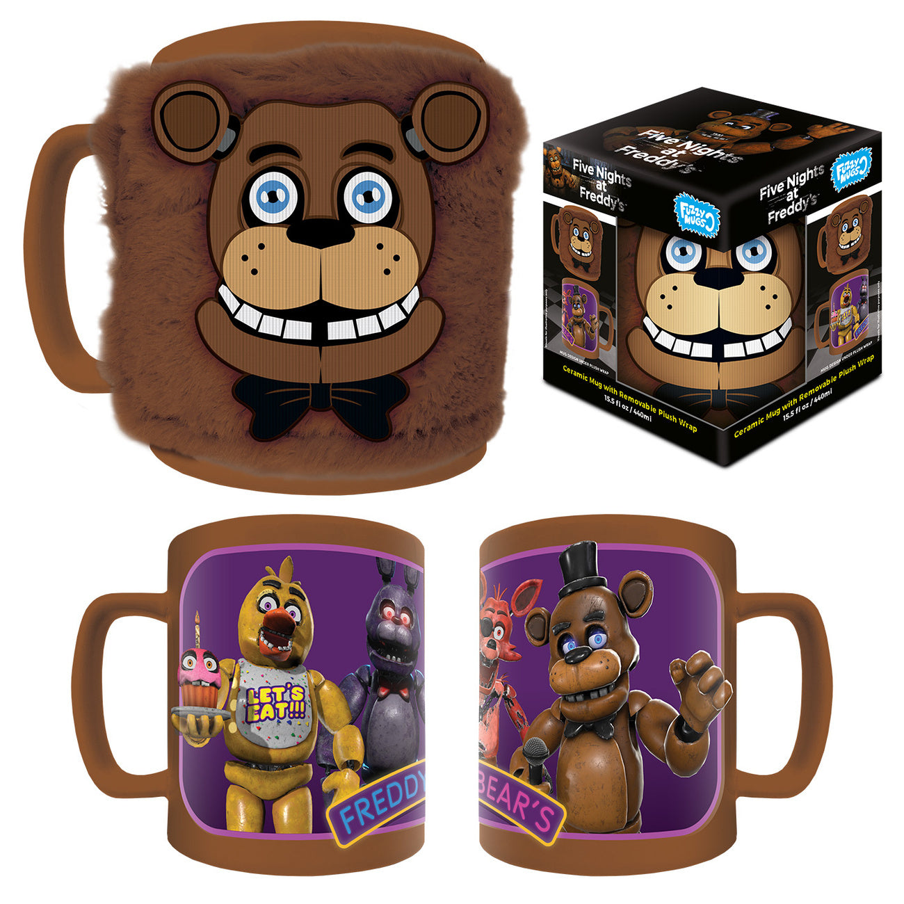 Zdjęcie produktu Five Nights at Freddy's - Kubek Freddy Fazbear z pluszowym pokrowcem