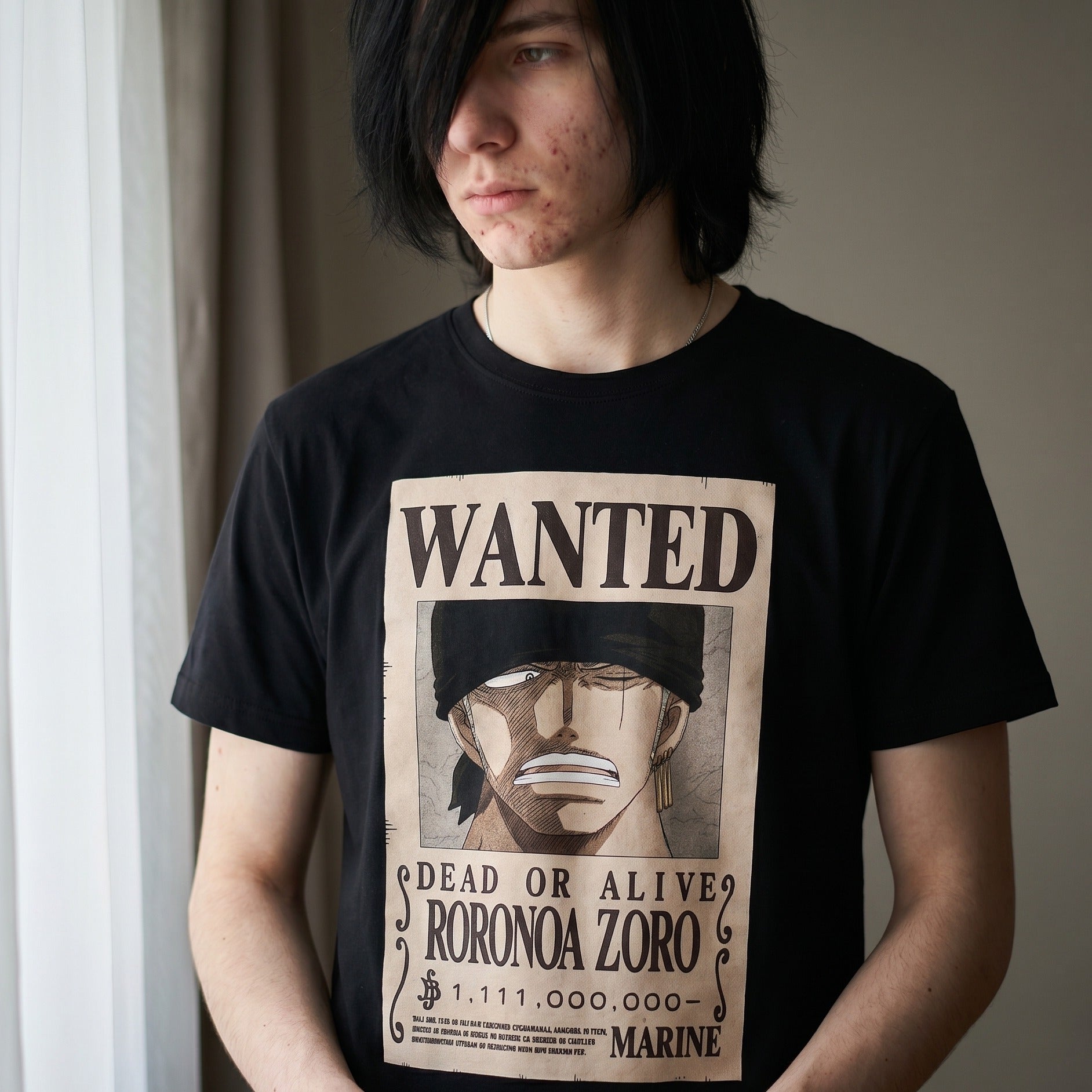 Product image One Piece - Roronoa Zoro Wanted T-Shirt black