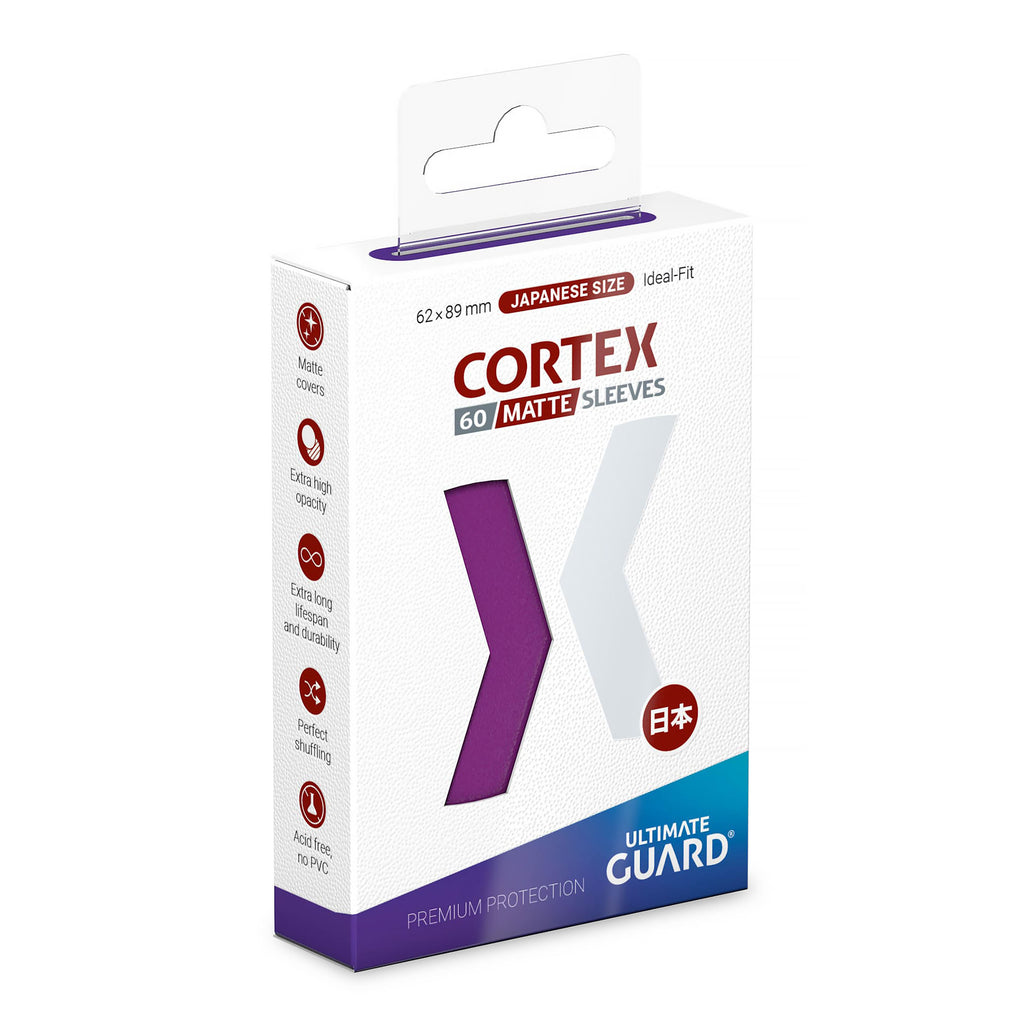 Zdjęcie produktu Koszulki na karty Ultimate Guard Cortex matowy fiolet – rozmiar japoński, zestaw 60 szt.