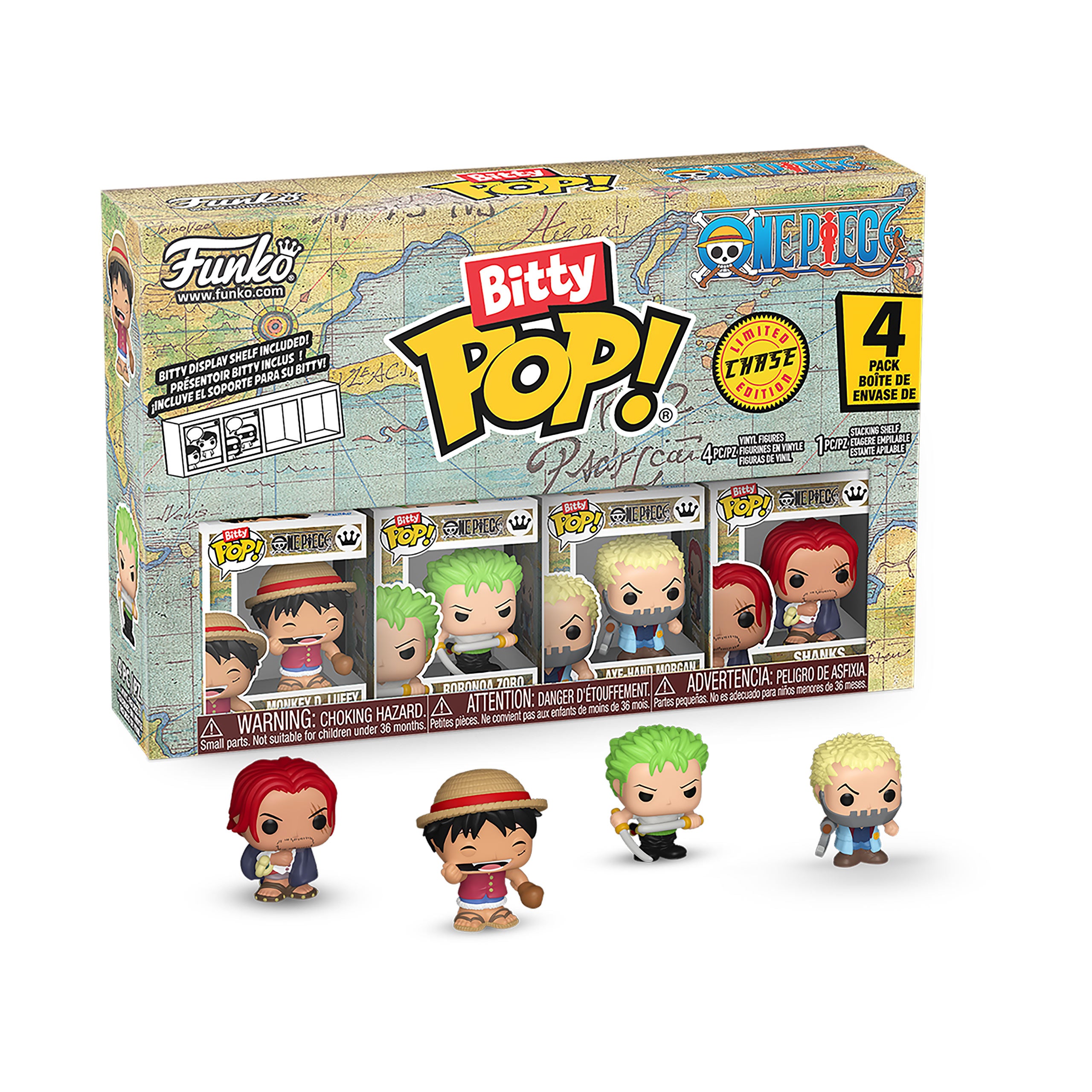 Zdjęcie produktu One Piece - Zestaw 4 figurek Funko Bitty Pop Seria 1