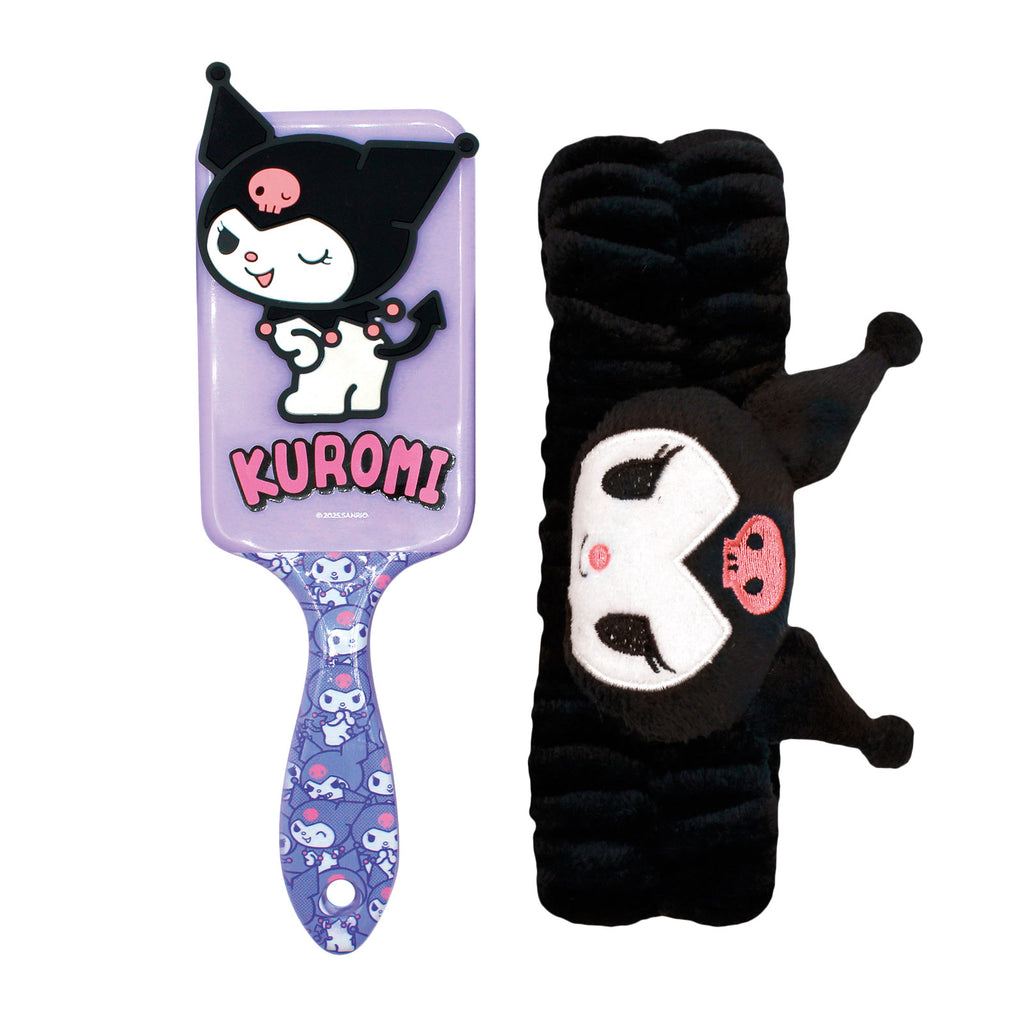 Zdjęcie produktu Sanrio - Szczotka do włosów i opaska Kuromi