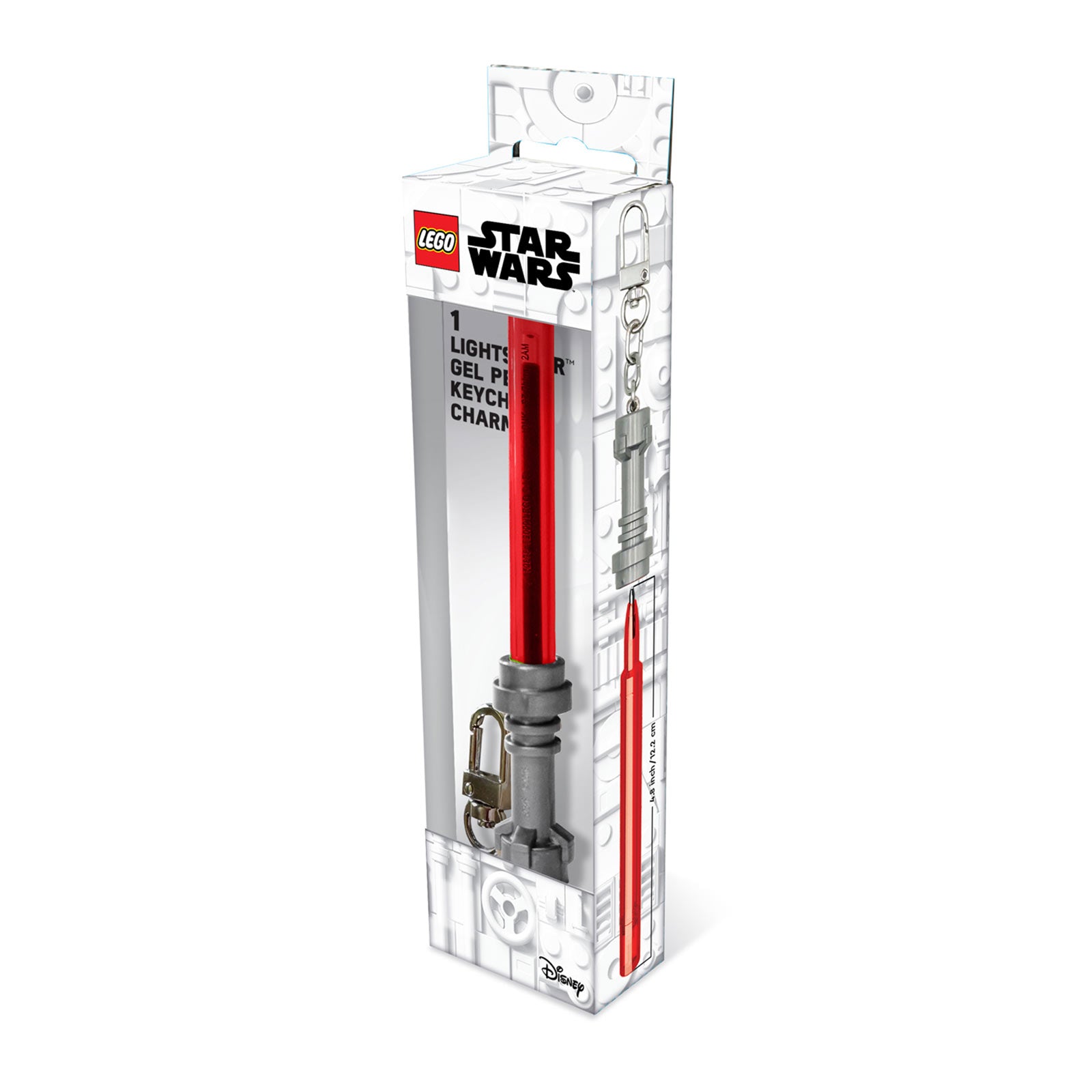 Zdjęcie produktu Star Wars - Żelowy długopis LEGO miecz świetlny z karabińczykiem - czerwony