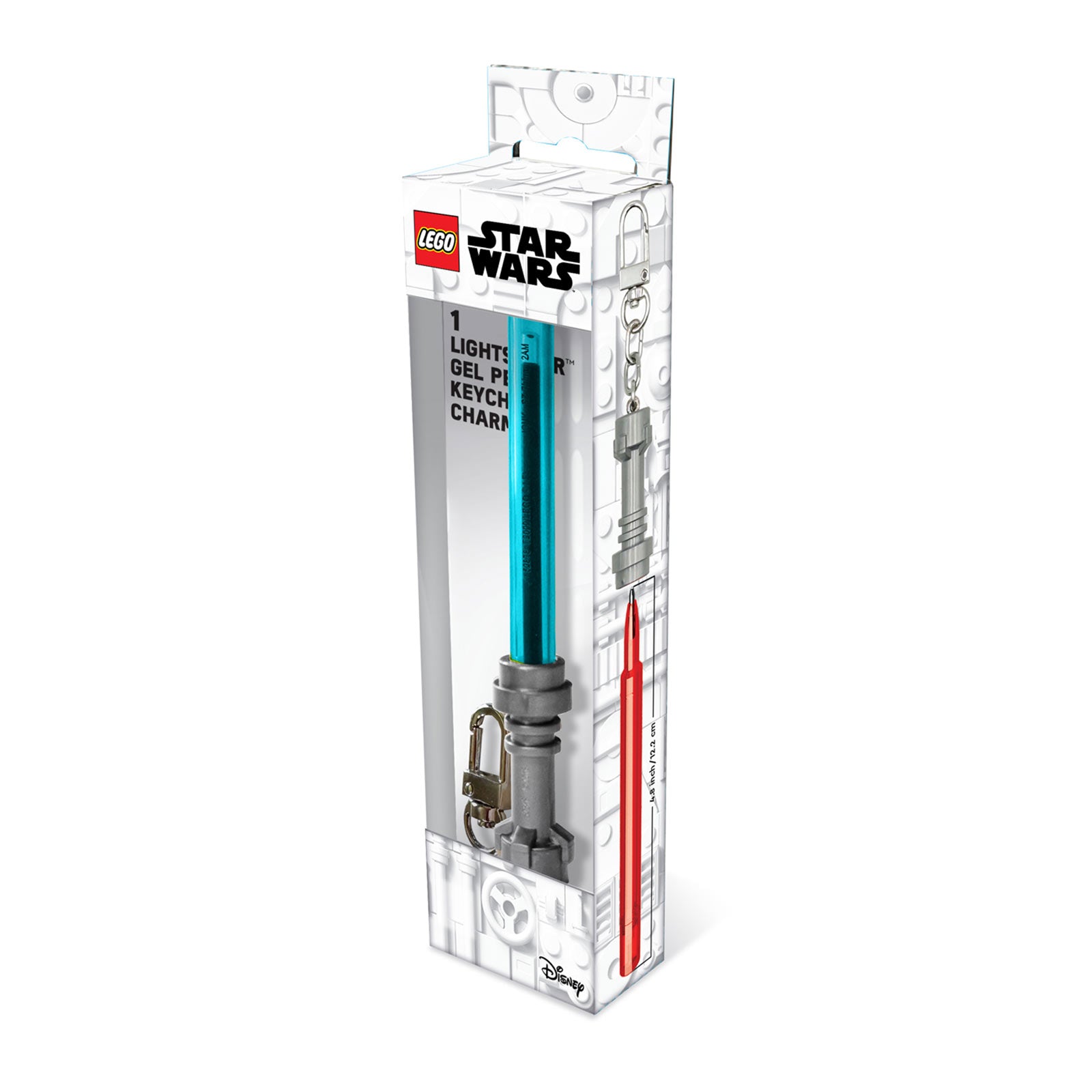 Zdjęcie produktu Star Wars - Długopis żelowy LEGO w kształcie miecza świetlnego z karabińczykiem - Niebieski