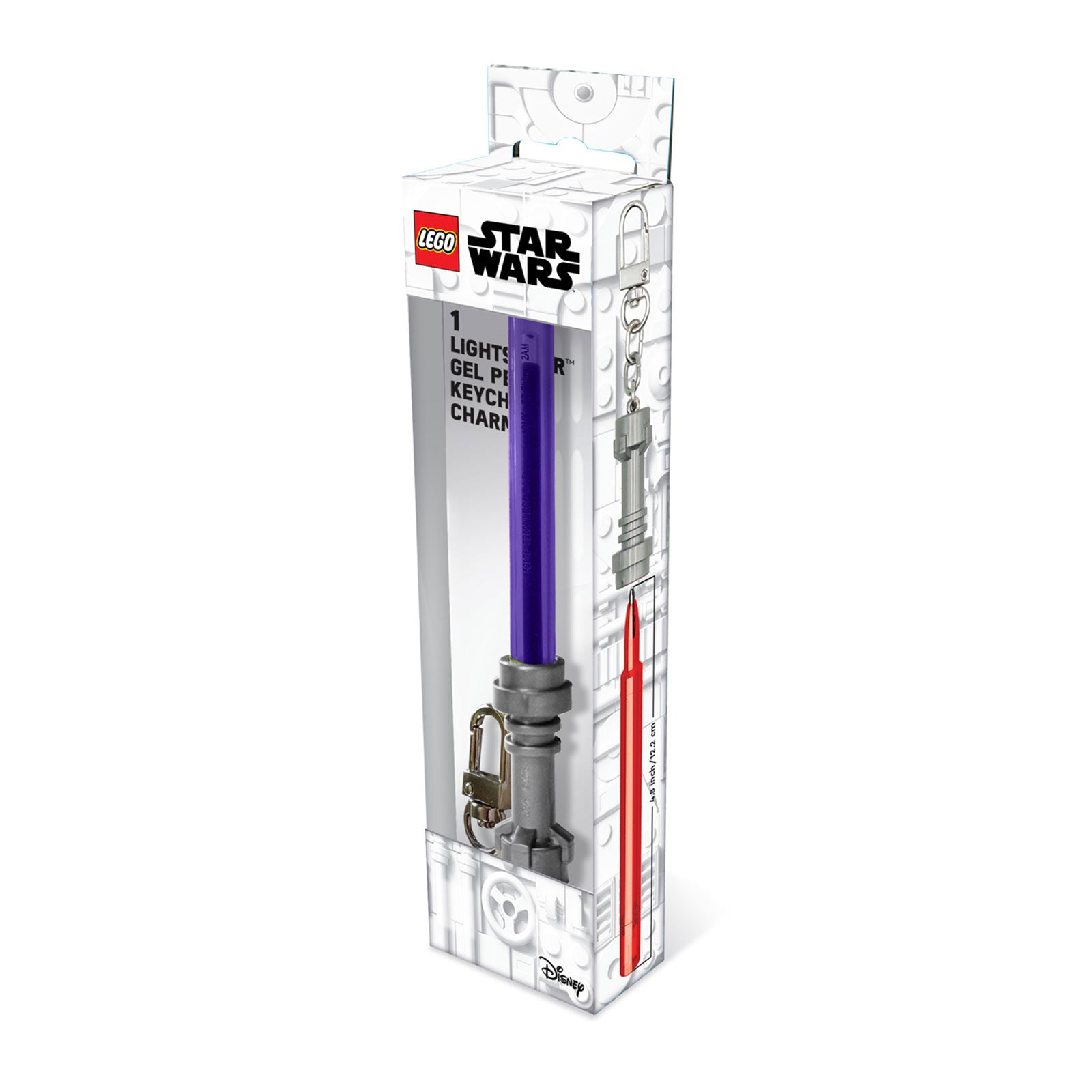 Zdjęcie produktu Star Wars - LEGO długopis żelowy miecz świetlny z karabińczykiem, fioletowy